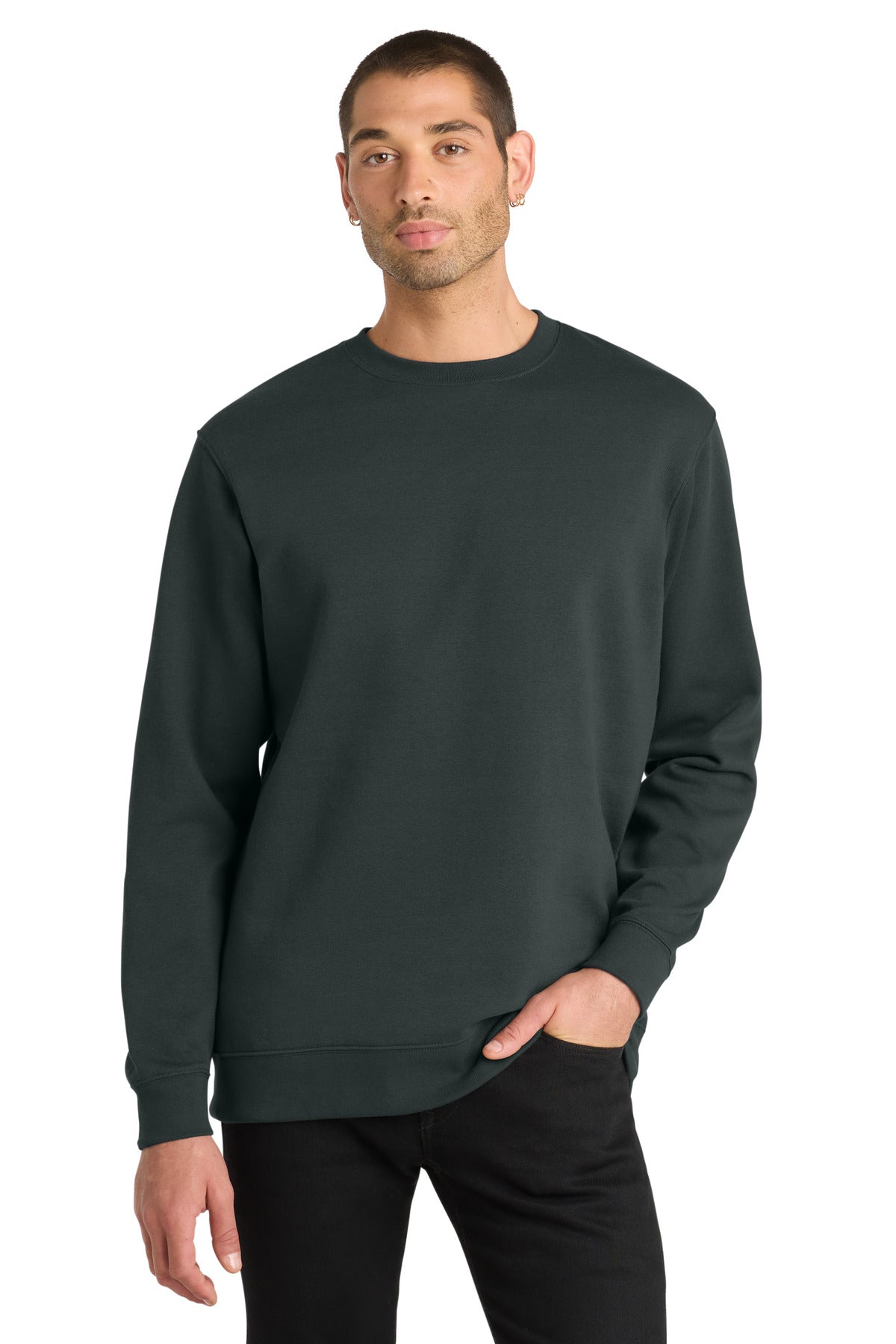 Custom Charcoal V.I.T.Fleece Crew DT6104, personalized by SanCanDo Swag in Argyle, TX