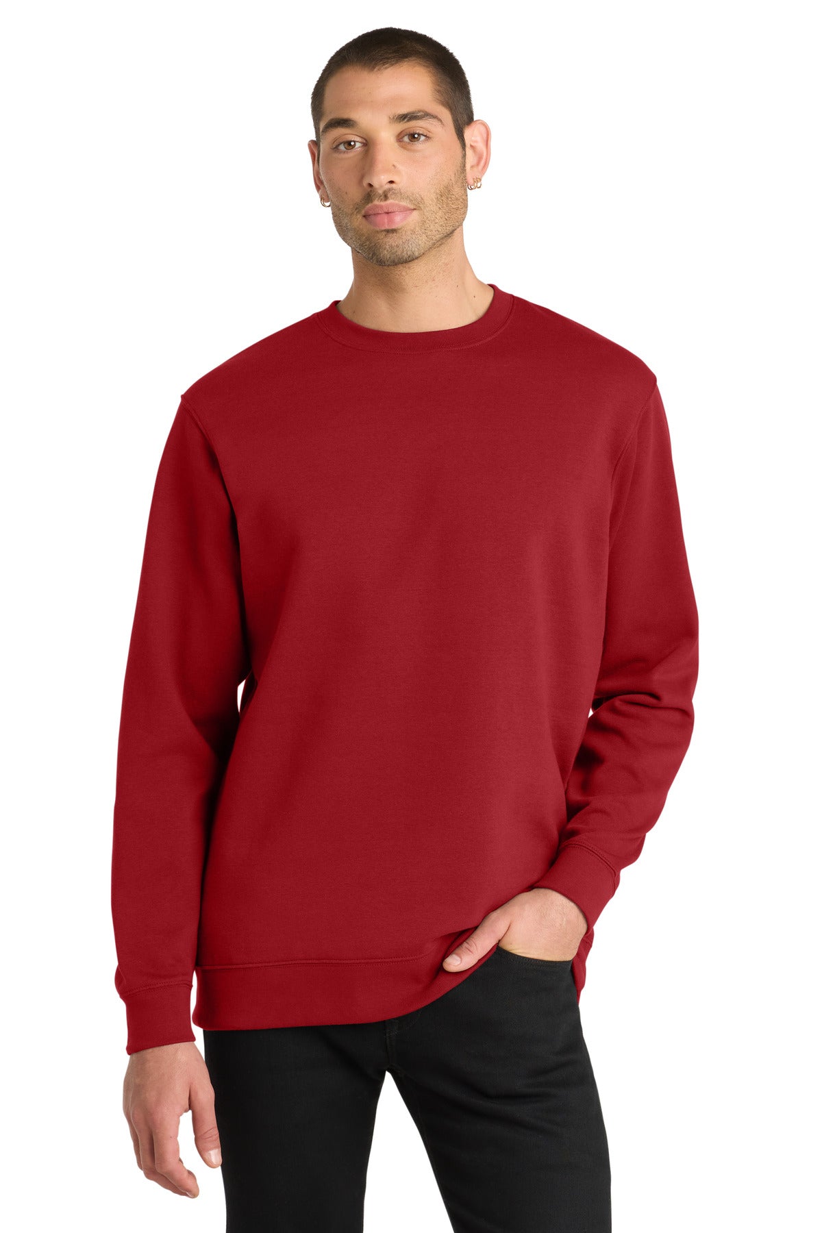 Custom Classic Red V.I.T.Fleece Crew DT6104, personalized by SanCanDo Swag in Argyle, TX