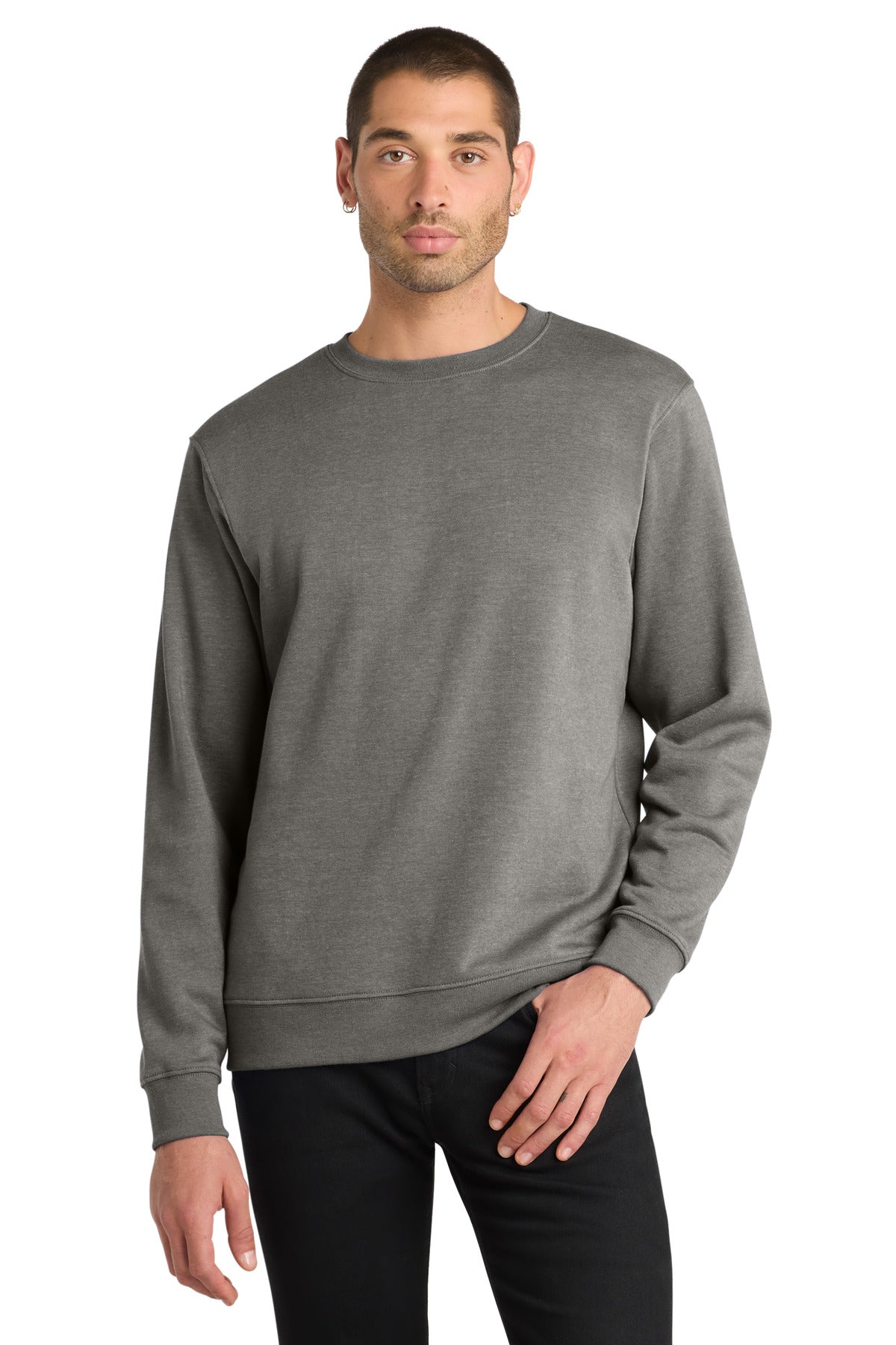 Custom Grey Frost V.I.T.Fleece Crew DT6104, personalized by SanCanDo Swag in Argyle, TX