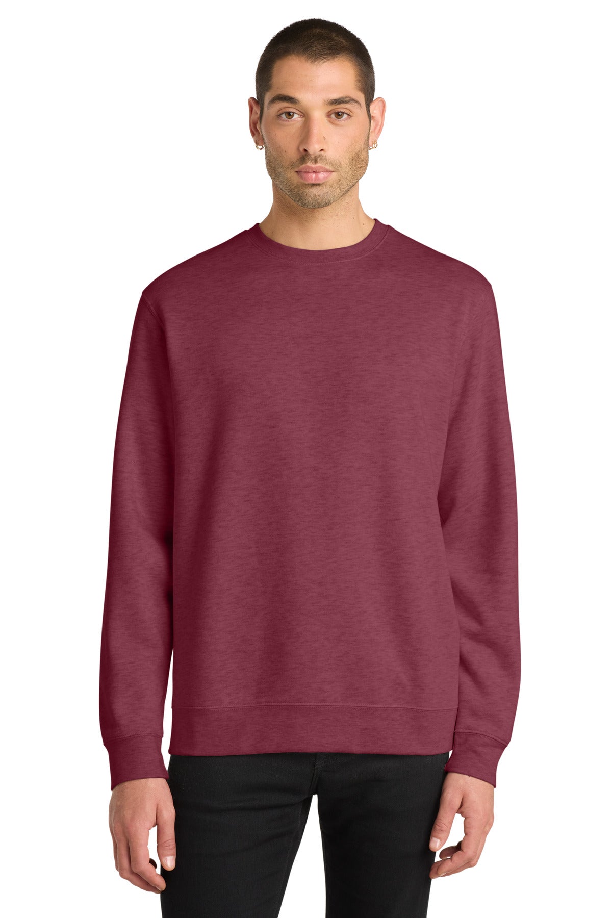 Custom Heathered Cardinal V.I.T.Fleece Crew DT6104, personalized by SanCanDo Swag in Argyle, TX