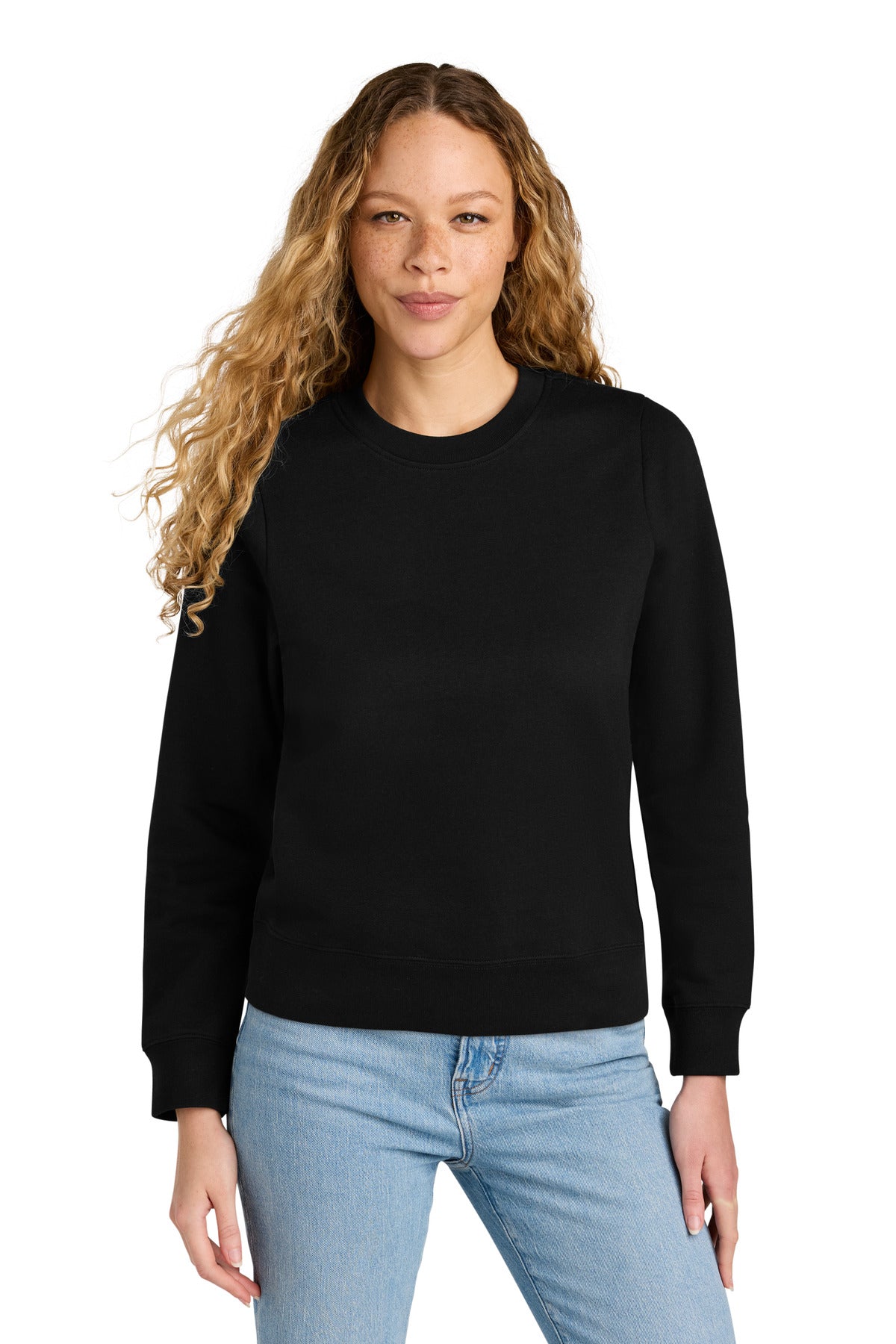Custom Black Women's V.I.T. Fleece Crew DT6105, personalized by SanCanDo Swag in Argyle, TX