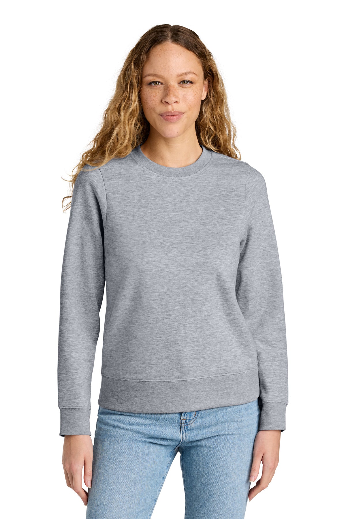 Custom Light Heather Grey Women's V.I.T. Fleece Crew DT6105, personalized by SanCanDo Swag in Argyle, TX