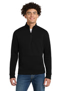 Custom Black V.I.T.Fleece 1/4-Zip DT6106, personalized by SanCanDo Swag in Argyle, TX