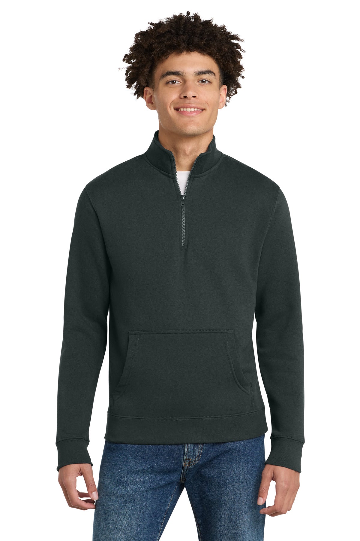 Custom Charcoal V.I.T.Fleece 1/4-Zip DT6106, personalized by SanCanDo Swag in Argyle, TX