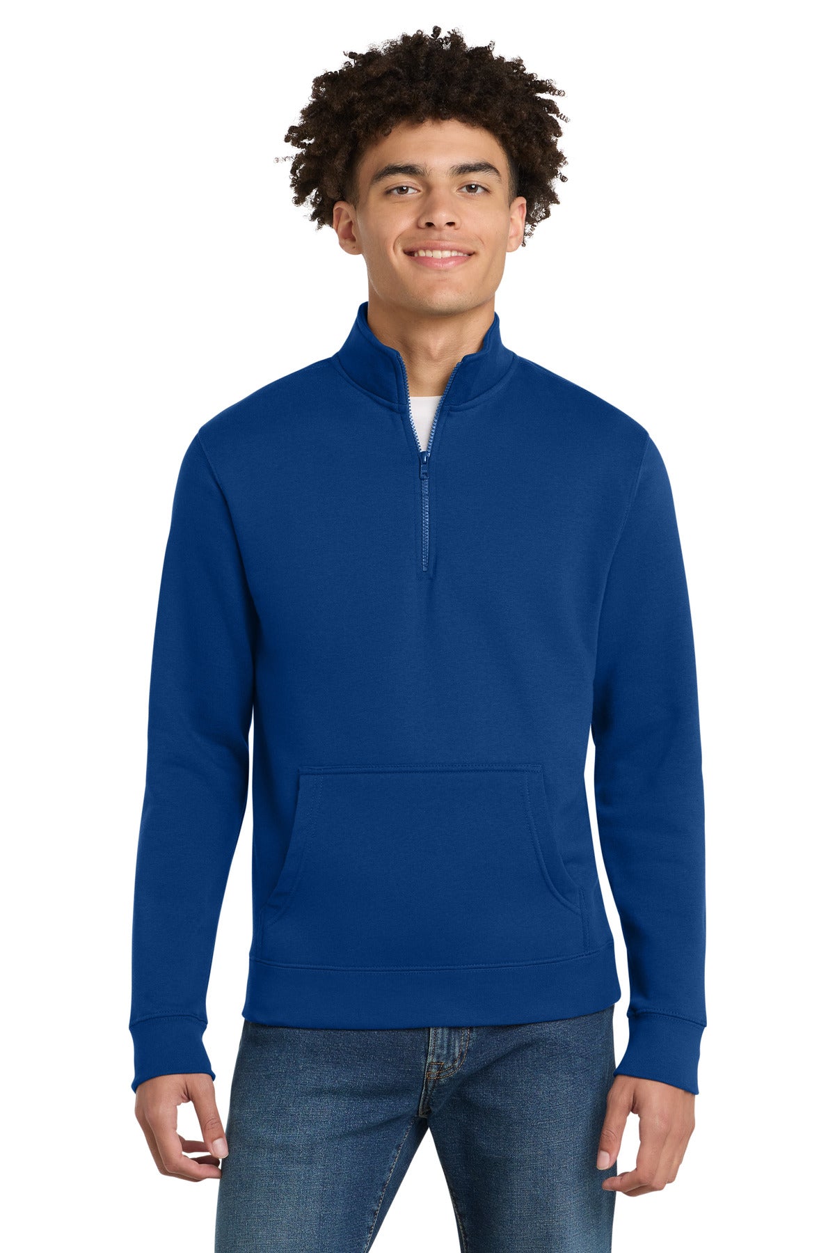 Custom Deep Royal V.I.T.Fleece 1/4-Zip DT6106, personalized by SanCanDo Swag in Argyle, TX