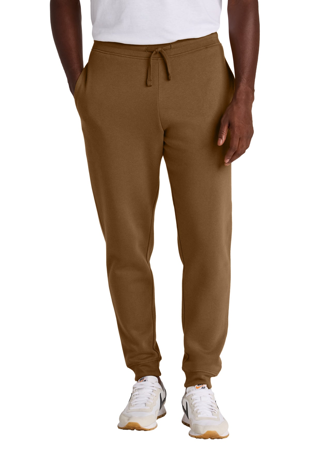 Custom Duck Brown V.I.T.Fleece Jogger DT6107, personalized by SanCanDo Swag in Argyle, TX