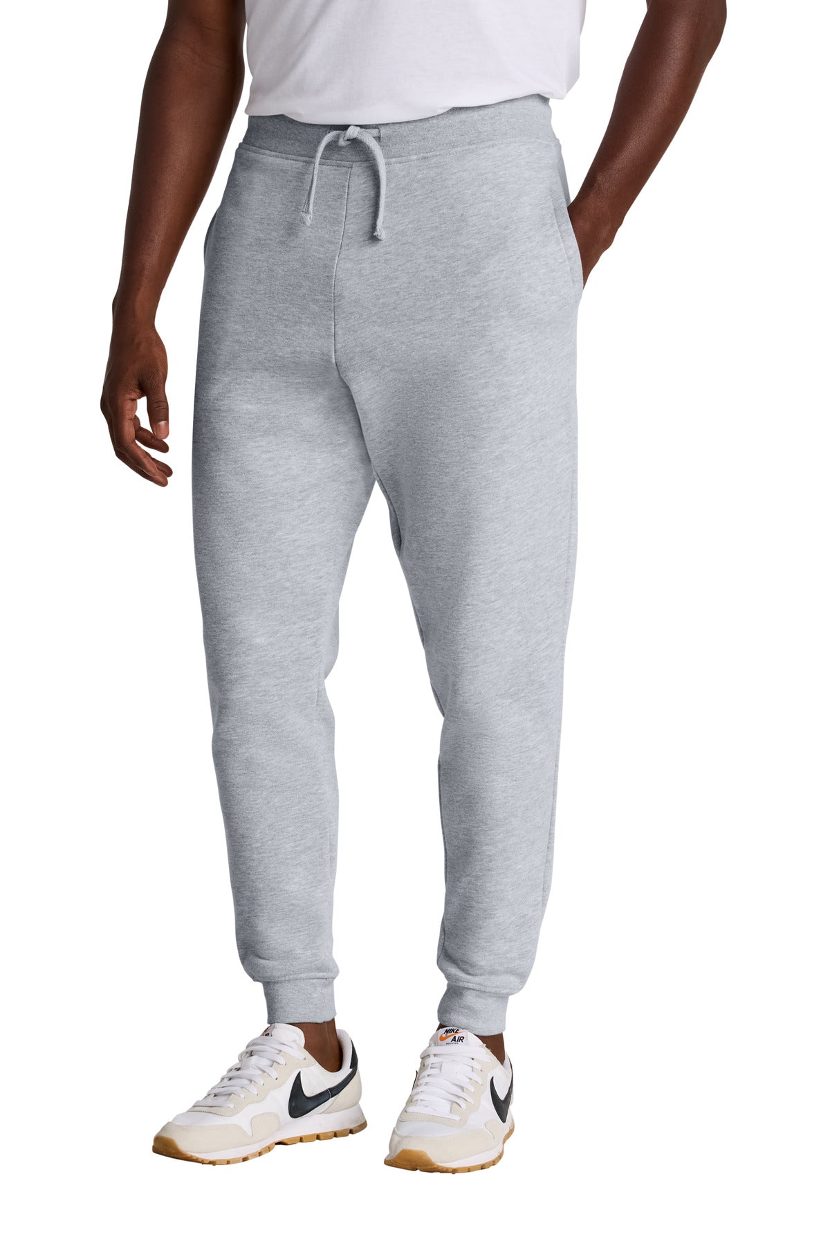 Custom Light Heather Grey V.I.T.Fleece Jogger DT6107, personalized by SanCanDo Swag in Argyle, TX