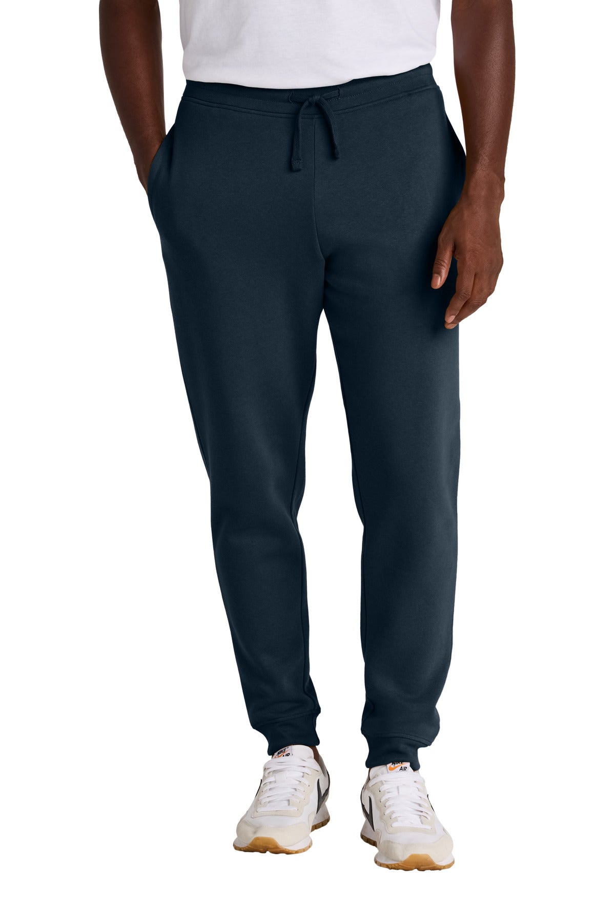 Custom New Navy V.I.T.Fleece Jogger DT6107, personalized by SanCanDo Swag in Argyle, TX