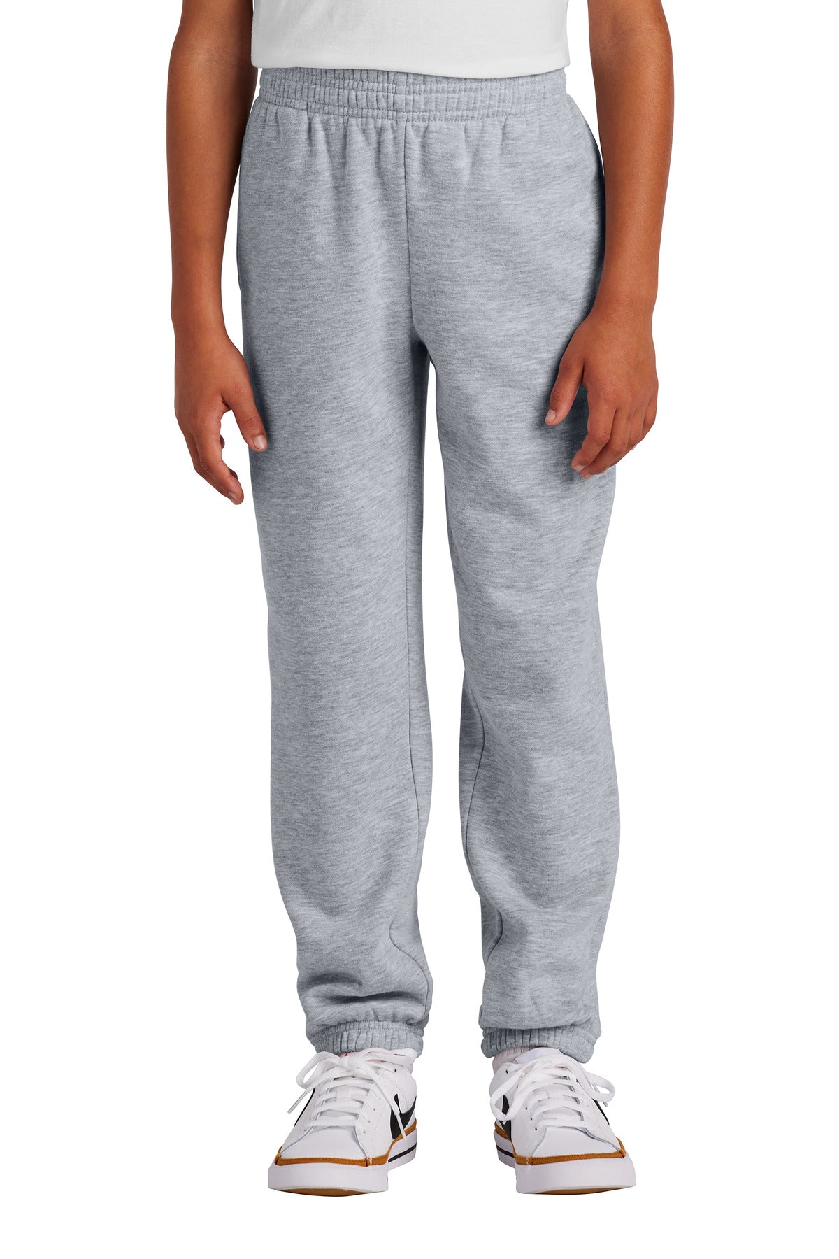 Custom Light Heather Grey Youth V.I.T. Fleece Sweatpant DT6112Y, personalized by SanCanDo Swag in Argyle, TX