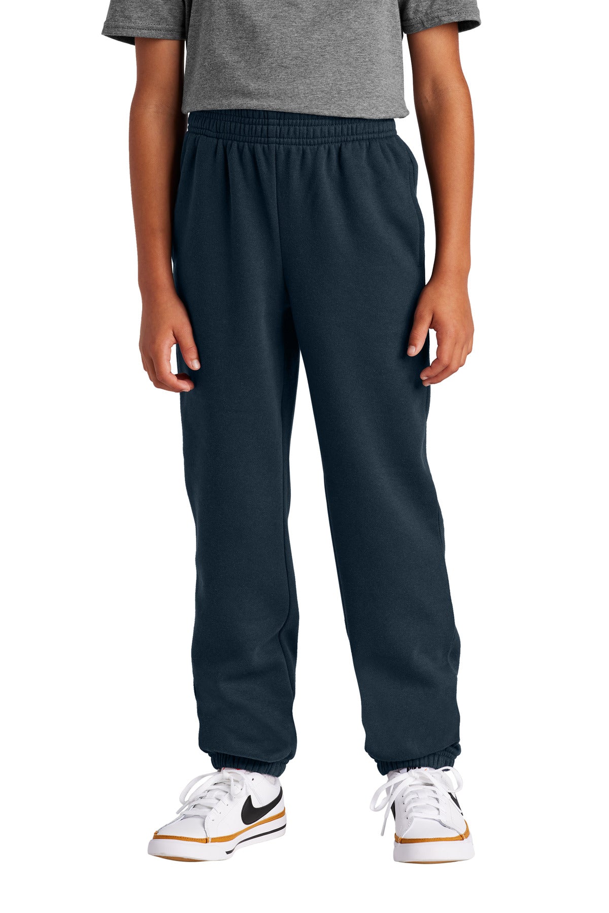 Custom New Navy Youth V.I.T. Fleece Sweatpant DT6112Y, personalized by SanCanDo Swag in Argyle, TX