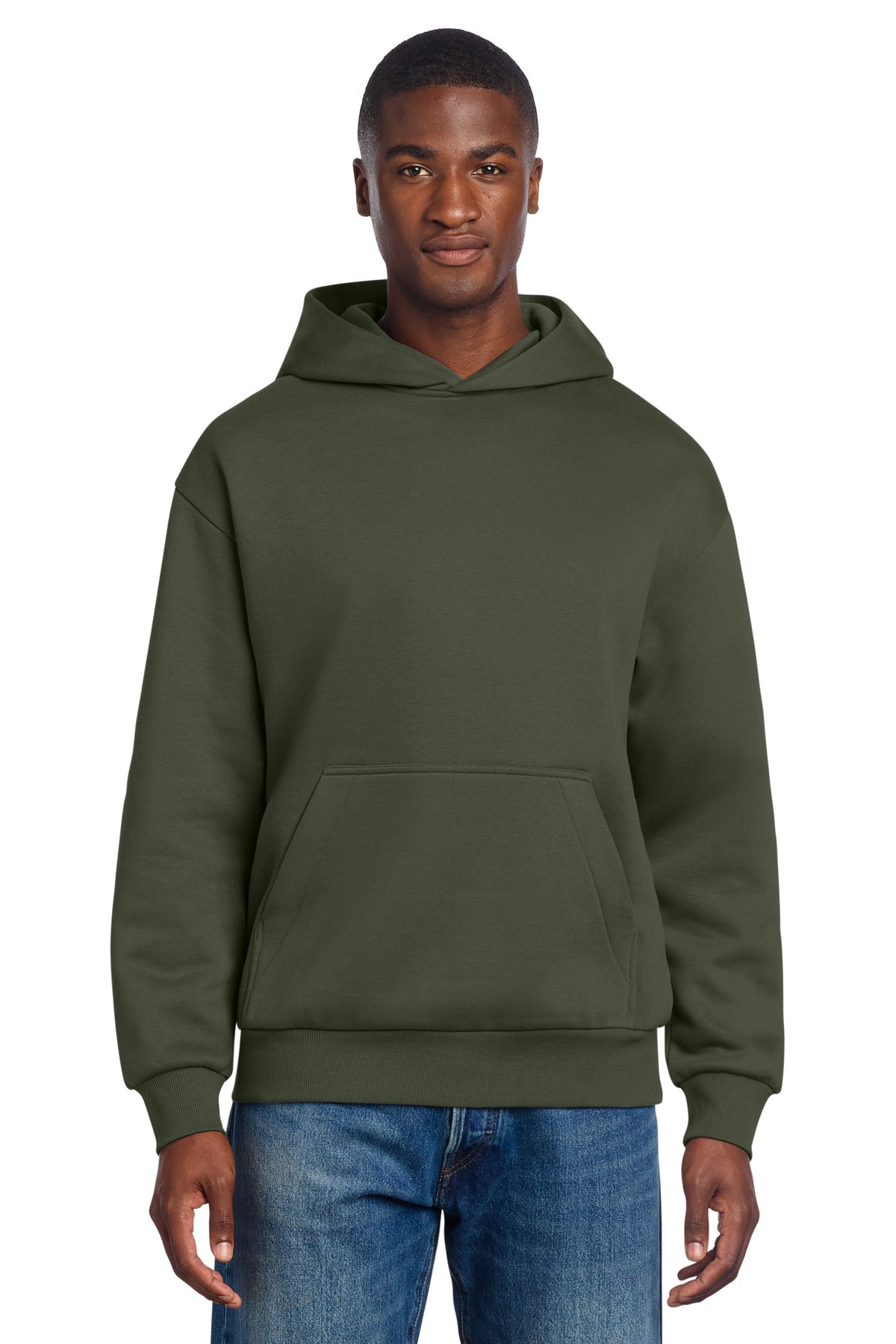 Custom Olive V.I.T. Heavyweight Fleece Hoodie DT6150, personalized by SanCanDo Swag in Argyle, TX