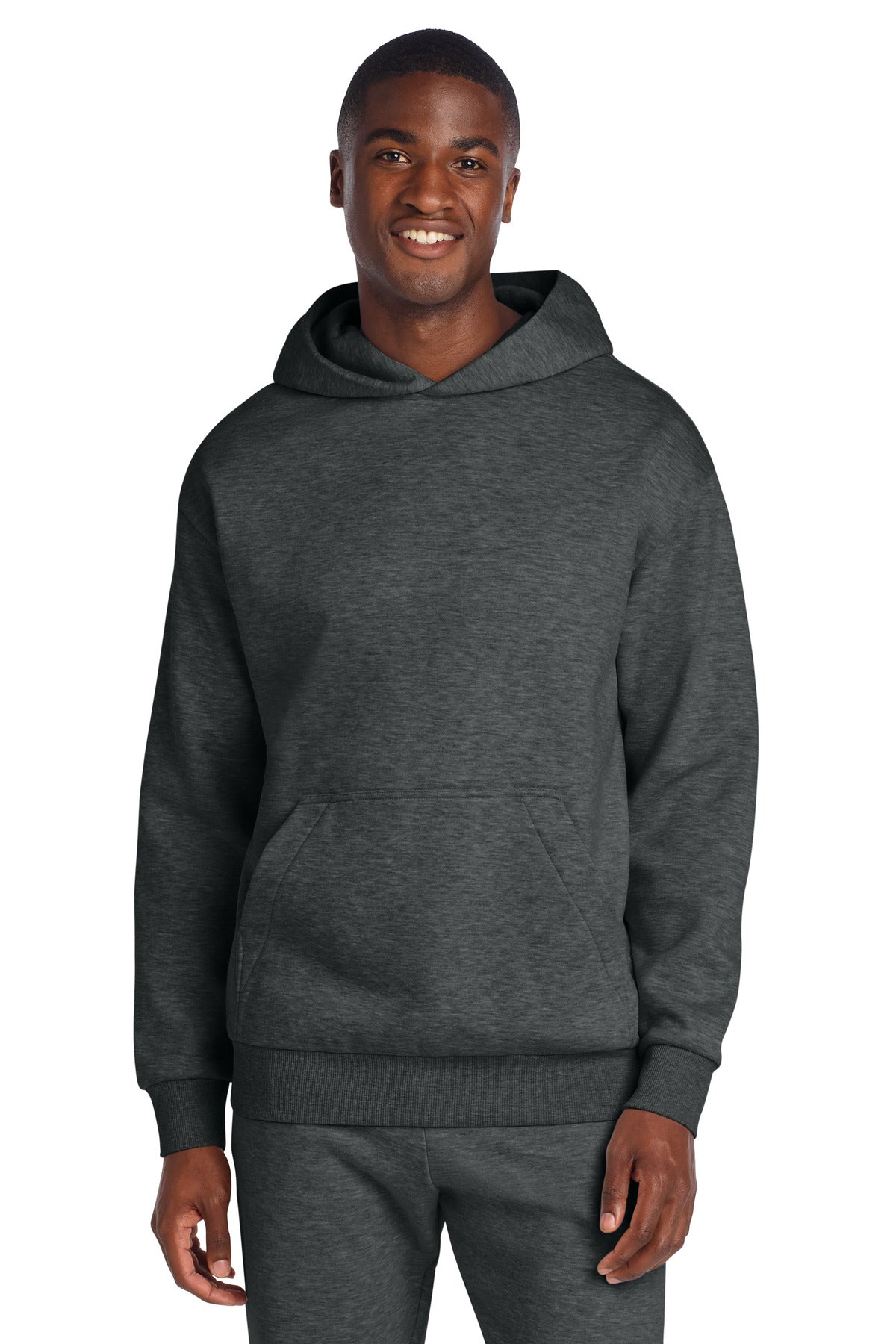 Custom Heathered Charcoal V.I.T. Heavyweight Fleece Hoodie DT6150, personalized by SanCanDo Swag in Argyle, TX
