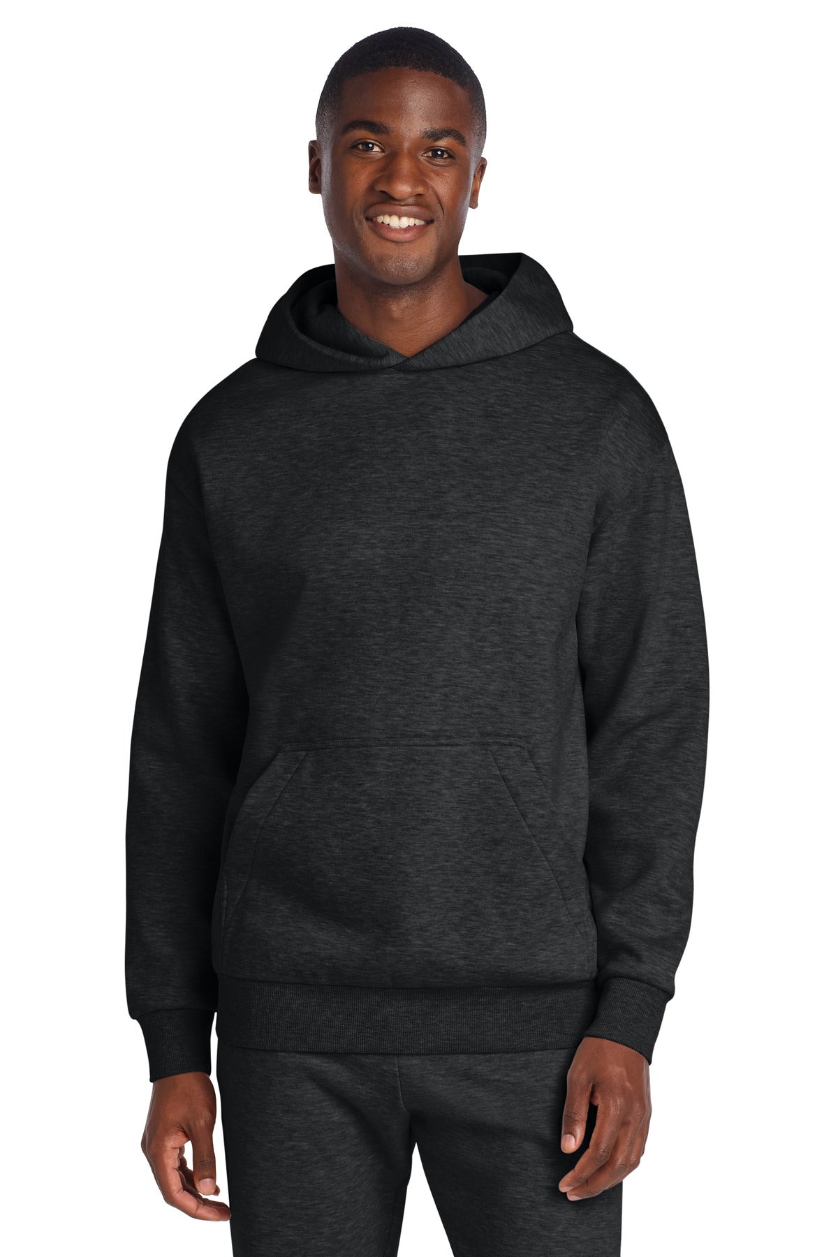 Custom Jet Black Heather V.I.T. Heavyweight Fleece Hoodie DT6150, personalized by SanCanDo Swag in Argyle, TX