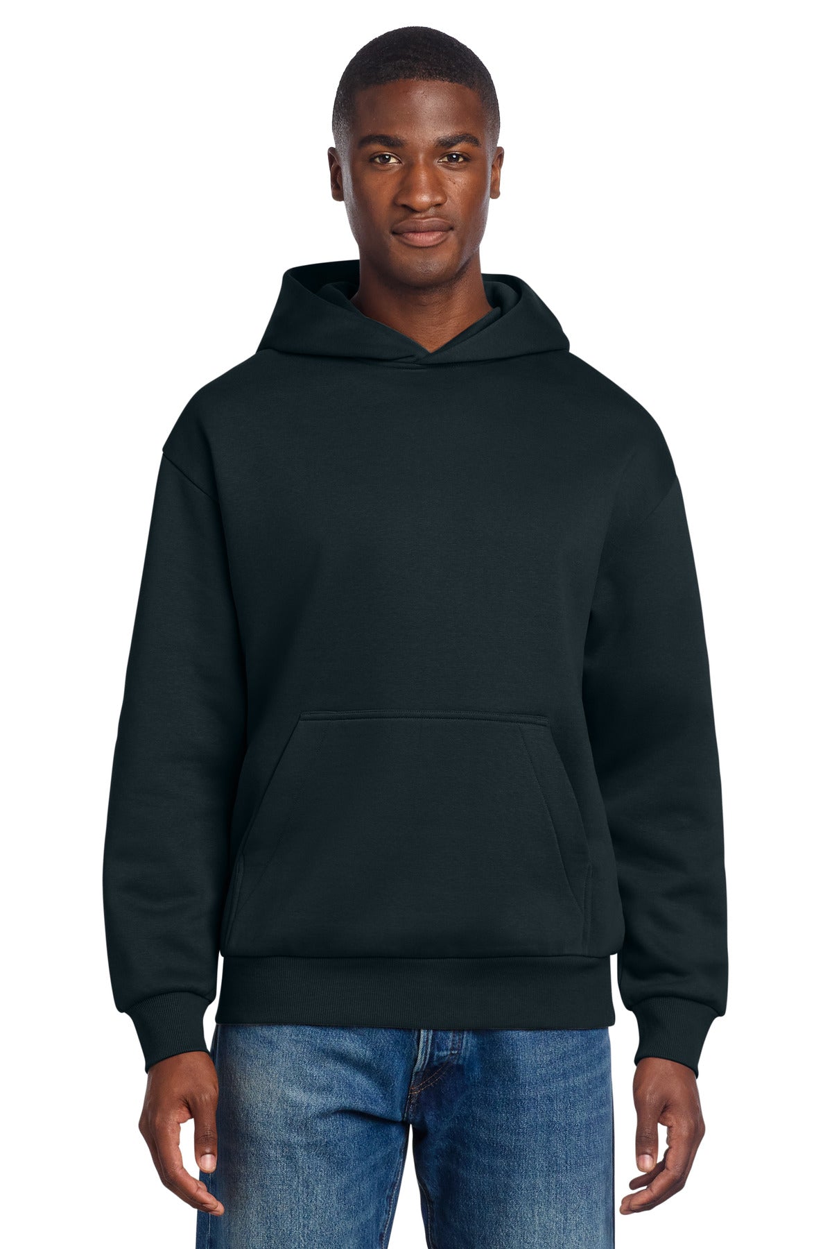 Custom Navy Blue V.I.T. Heavyweight Fleece Hoodie DT6150, personalized by SanCanDo Swag in Argyle, TX