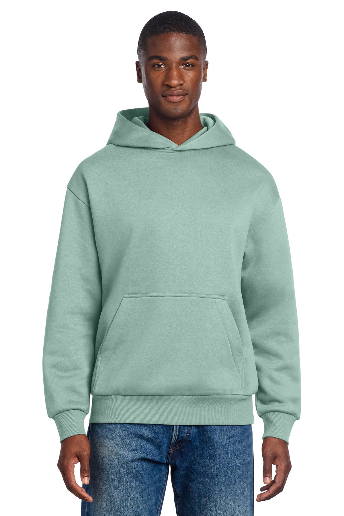 Custom Dusty Sage V.I.T. Heavyweight Fleece Hoodie DT6150, personalized by SanCanDo Swag in Argyle, TX