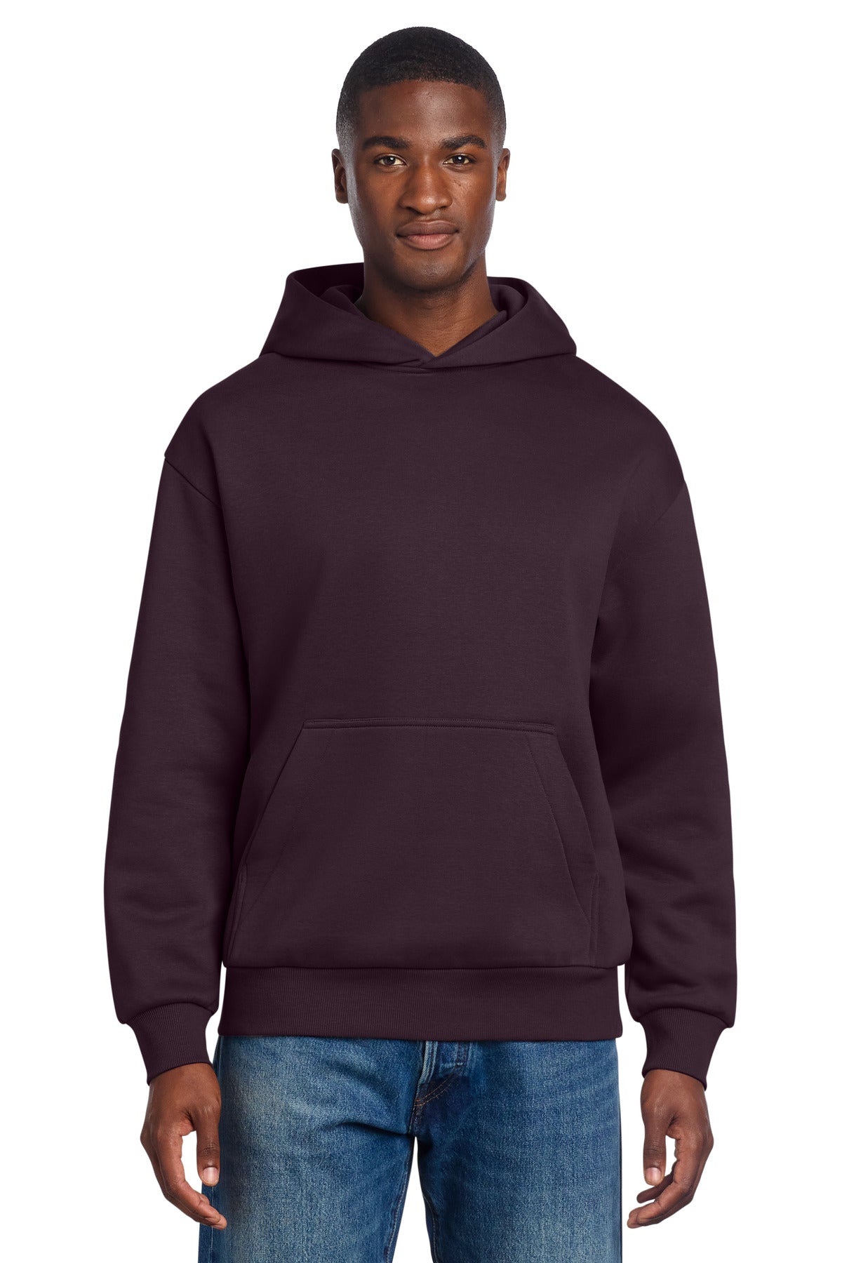 Custom Bordeaux V.I.T. Heavyweight Fleece Hoodie DT6150, personalized by SanCanDo Swag in Argyle, TX