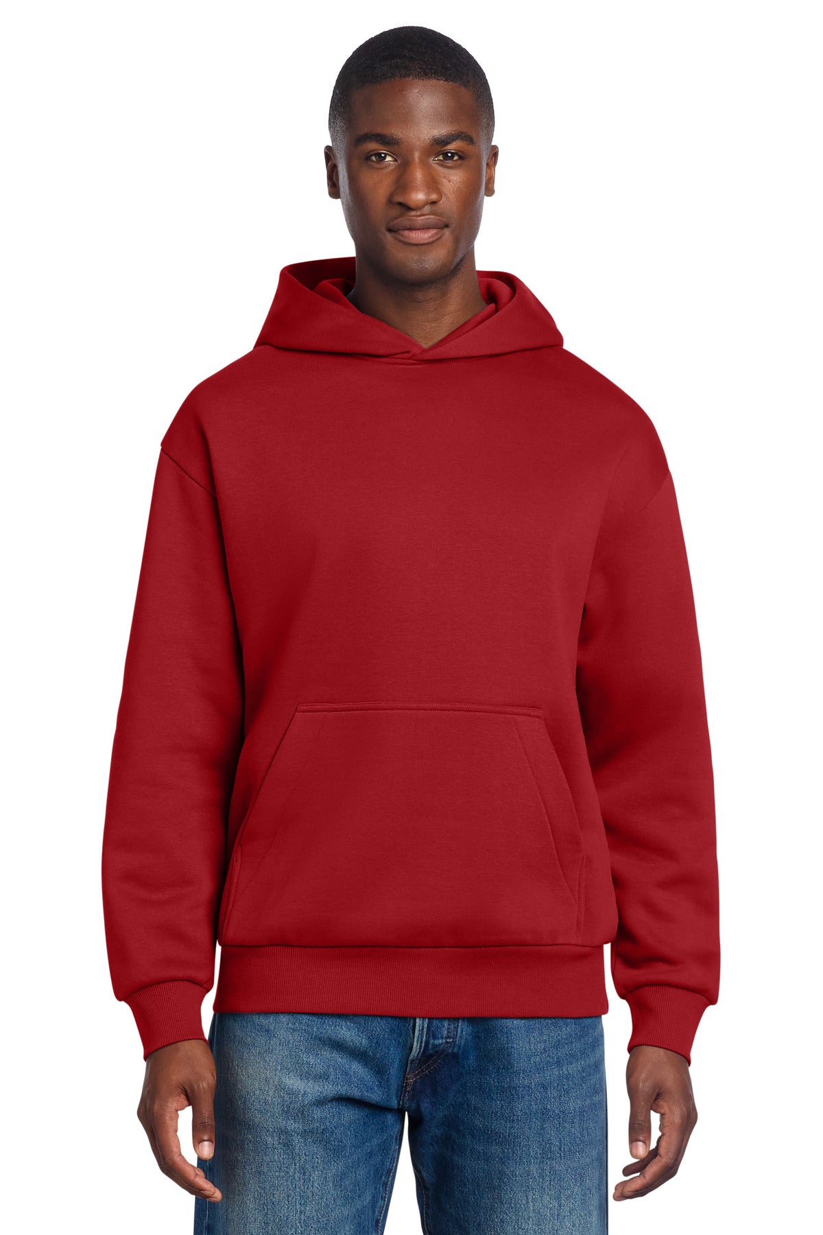 Custom Classic Red V.I.T. Heavyweight Fleece Hoodie DT6150, personalized by SanCanDo Swag in Argyle, TX