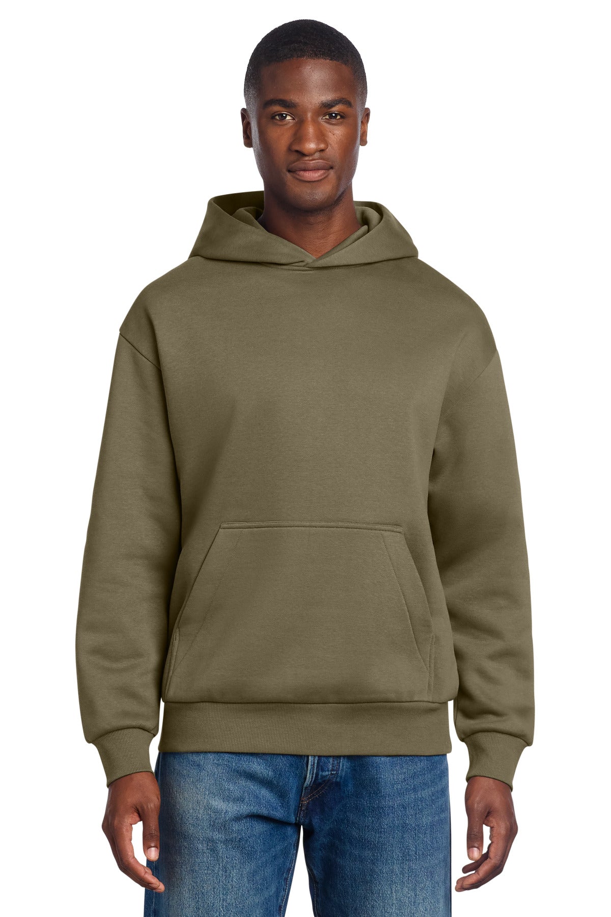 Custom Coyote Brown V.I.T. Heavyweight Fleece Hoodie DT6150, personalized by SanCanDo Swag in Argyle, TX