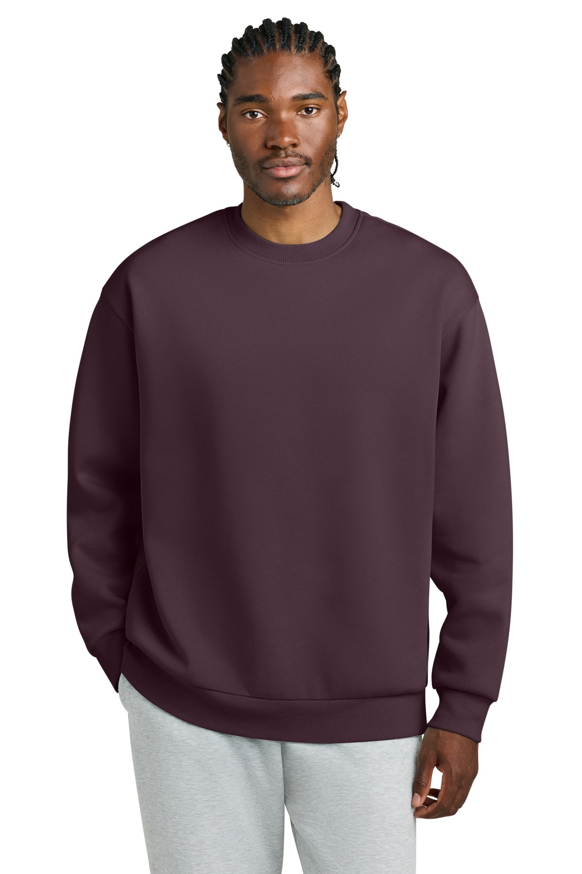 Custom Bordeaux V.I.T. Heavyweight Fleece Crew DT6154, personalized by SanCanDo Swag in Argyle, TX