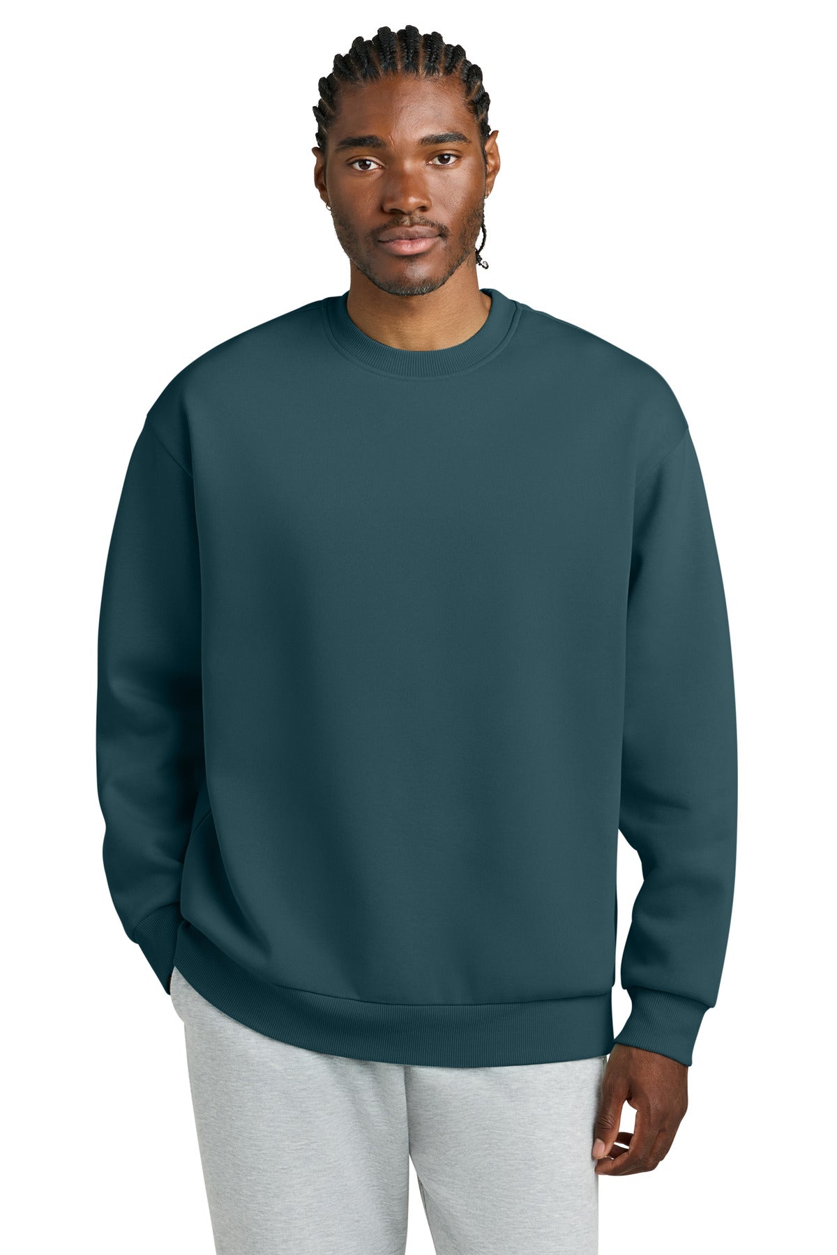 Custom Deep Cyan V.I.T. Heavyweight Fleece Crew DT6154, personalized by SanCanDo Swag in Argyle, TX