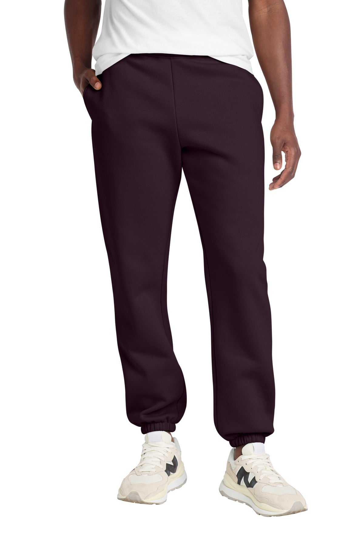 Custom Bordeaux V.I.T. Heavyweight Fleece Sweatpant DT6162, personalized by SanCanDo Swag in Argyle, TX