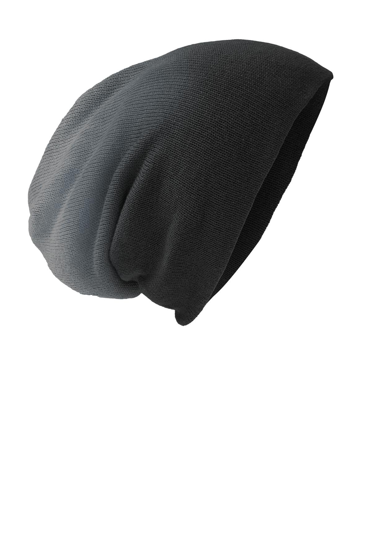 Custom Black Dip Dye Slouch Beanie DT618, personalized by SanCanDo Swag in Argyle, TX