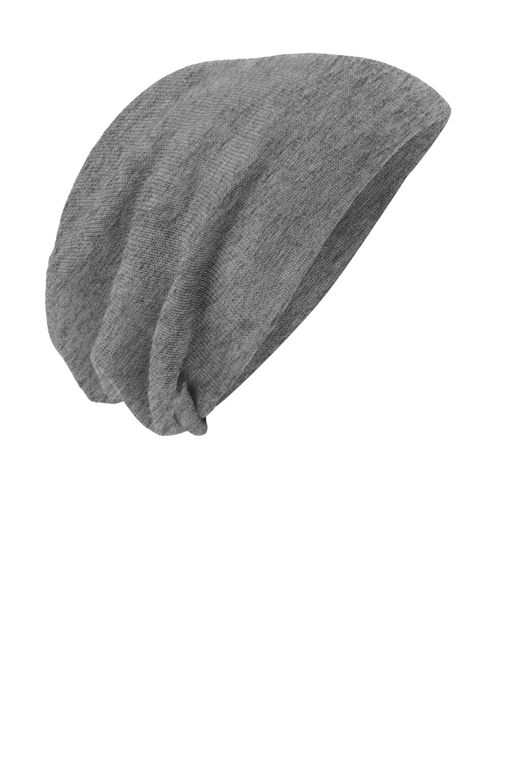 Custom Light Grey Heather Slouch Beanie DT618, personalized by SanCanDo Swag in Argyle, TX