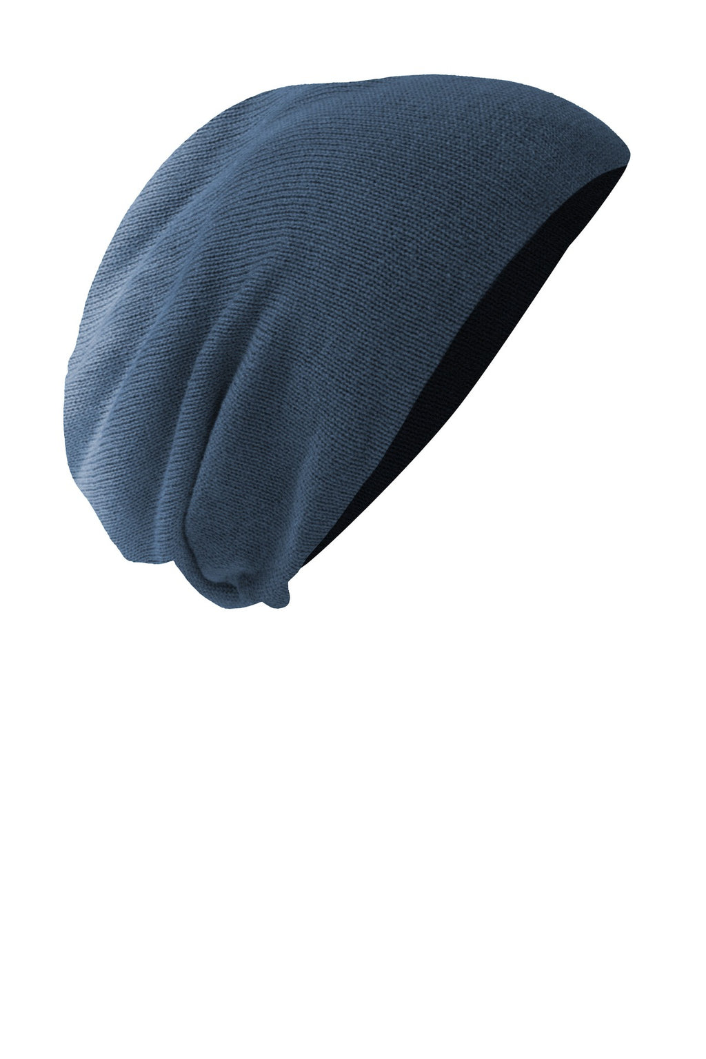 Custom Navy Dip Dye Slouch Beanie DT618, personalized by SanCanDo Swag in Argyle, TX