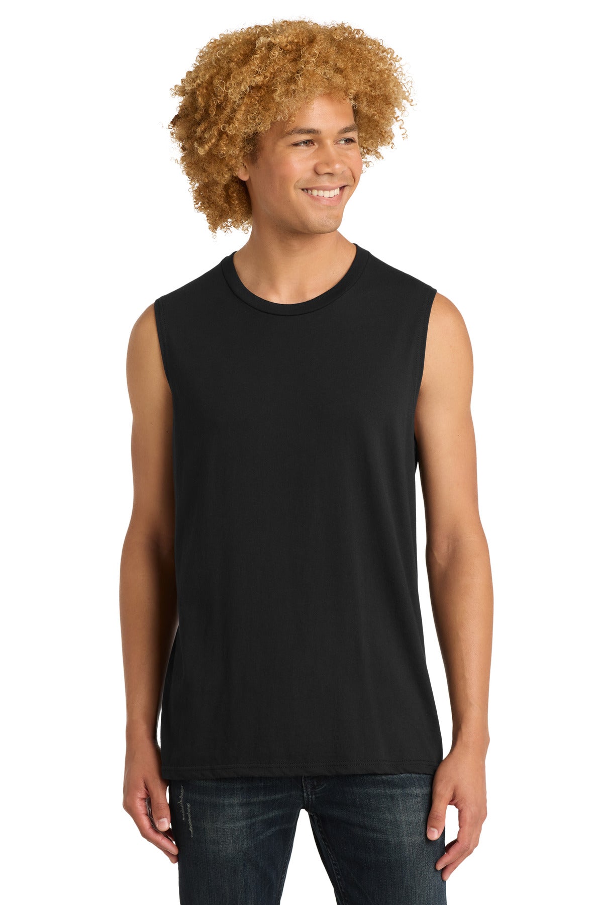 Custom Black V.I.T. Muscle Tank DT6300, personalized by SanCanDo Swag in Argyle, TX