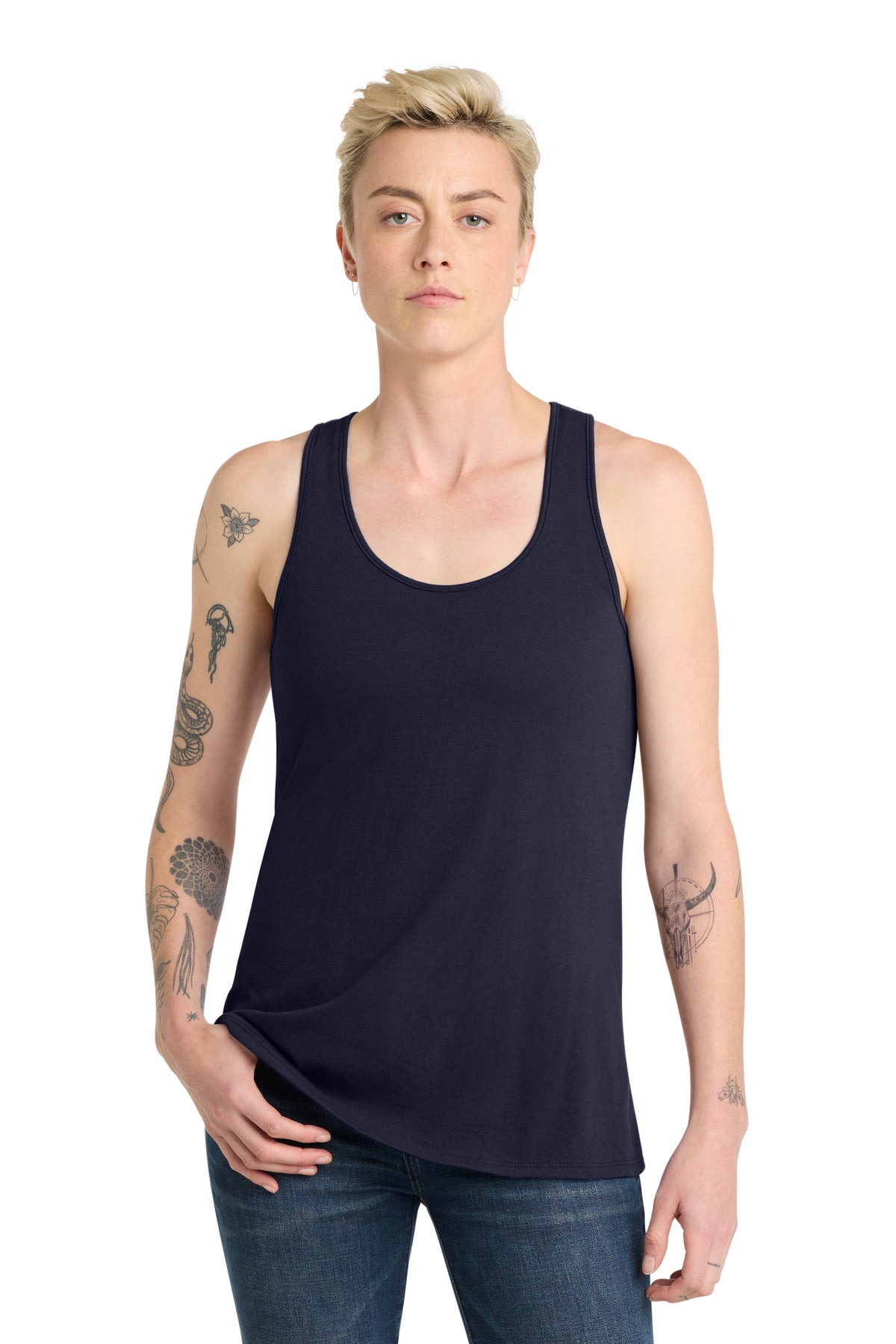 Custom New Navy Women's V.I.T. Racerback Tank DT6302, personalized by SanCanDo Swag in Argyle, TX