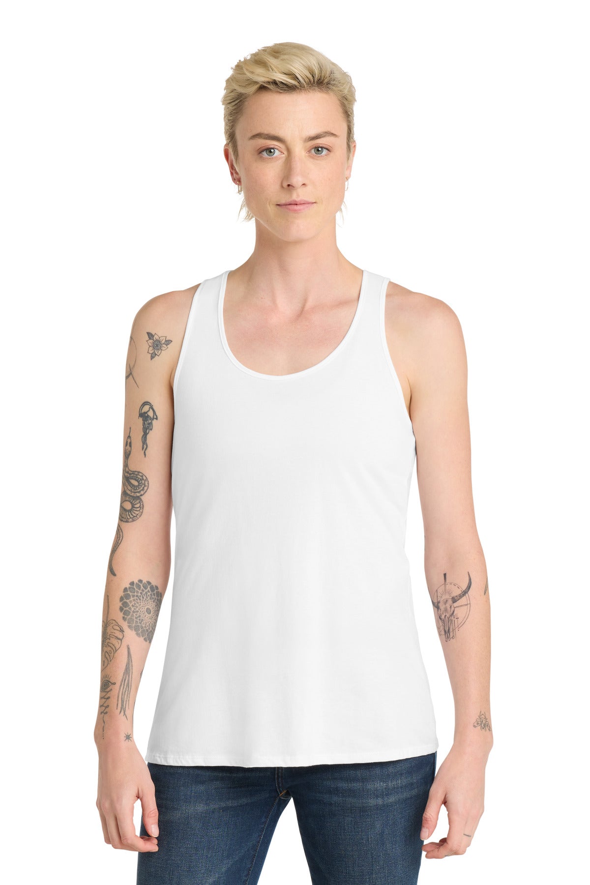 Custom White Women's V.I.T. Racerback Tank DT6302, personalized by SanCanDo Swag in Argyle, TX