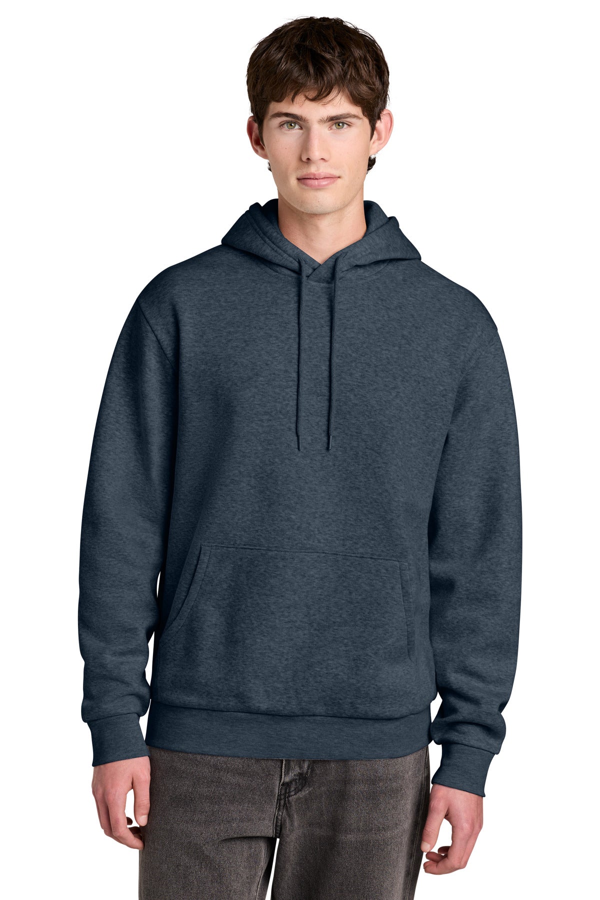 Custom Navy Heather MelloFleece Hoodie DT6700, personalized by SanCanDo Swag in Argyle, TX