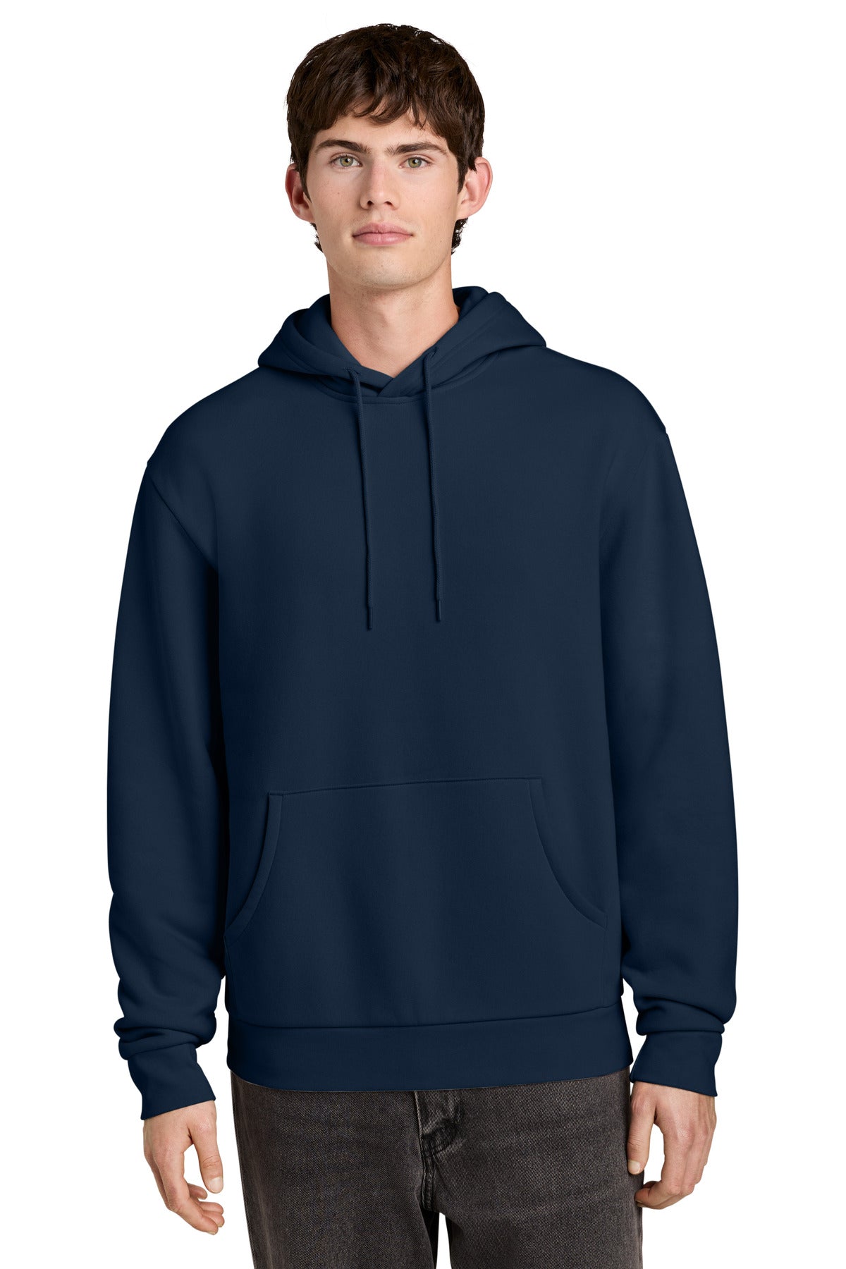 Custom River Blue Navy MelloFleece Hoodie DT6700, personalized by SanCanDo Swag in Argyle, TX