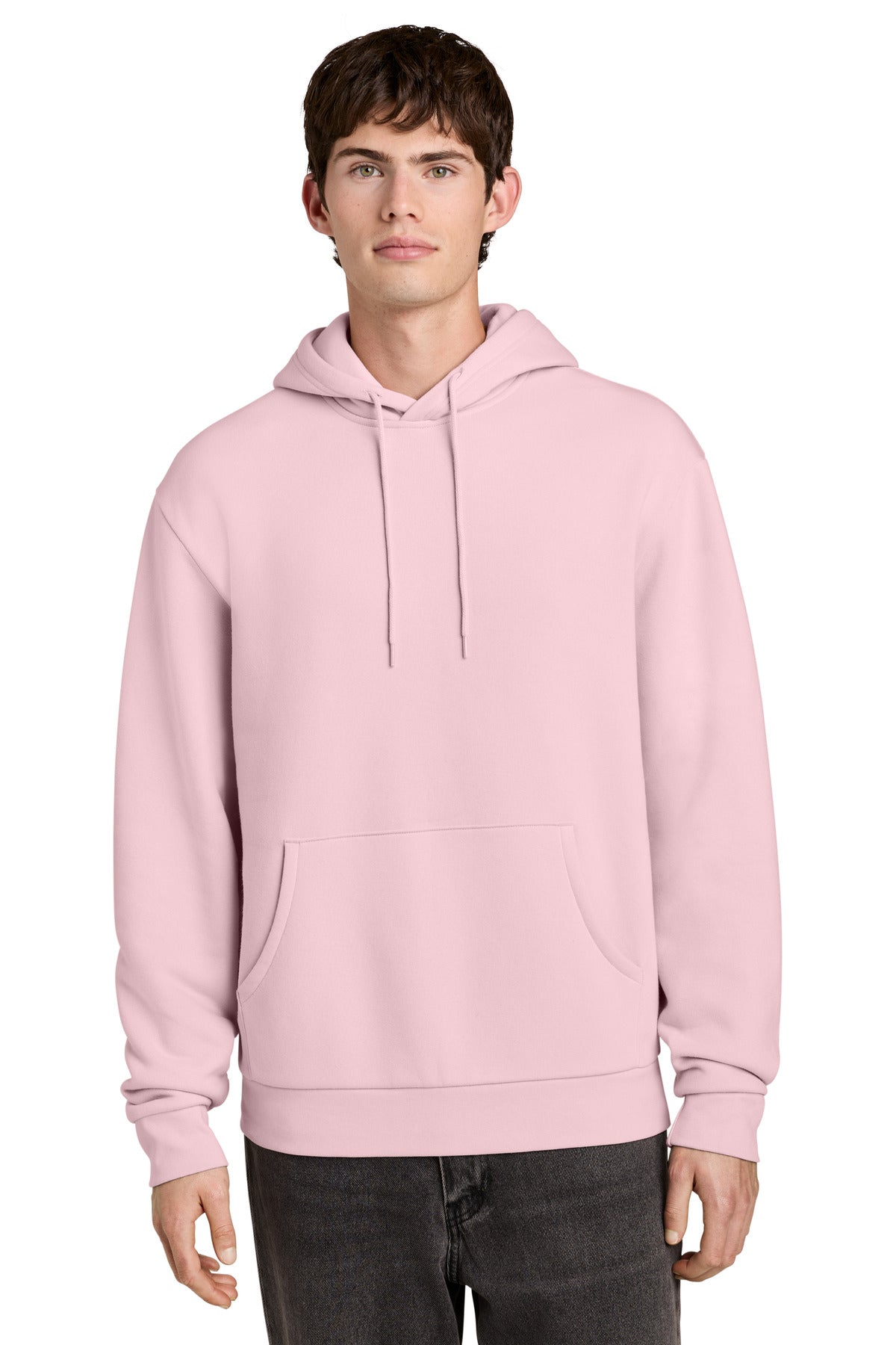 Custom Carnation Pink MelloFleece Hoodie DT6700, personalized by SanCanDo Swag in Argyle, TX