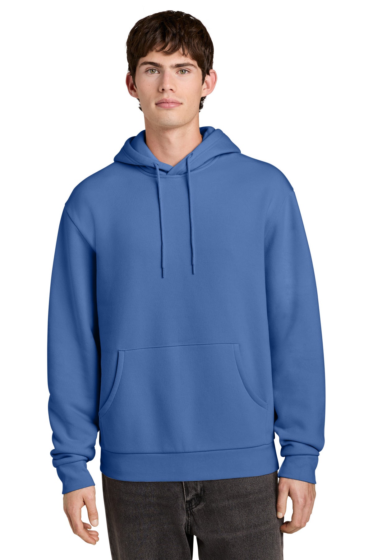 Custom Cornflower Blue MelloFleece Hoodie DT6700, personalized by SanCanDo Swag in Argyle, TX