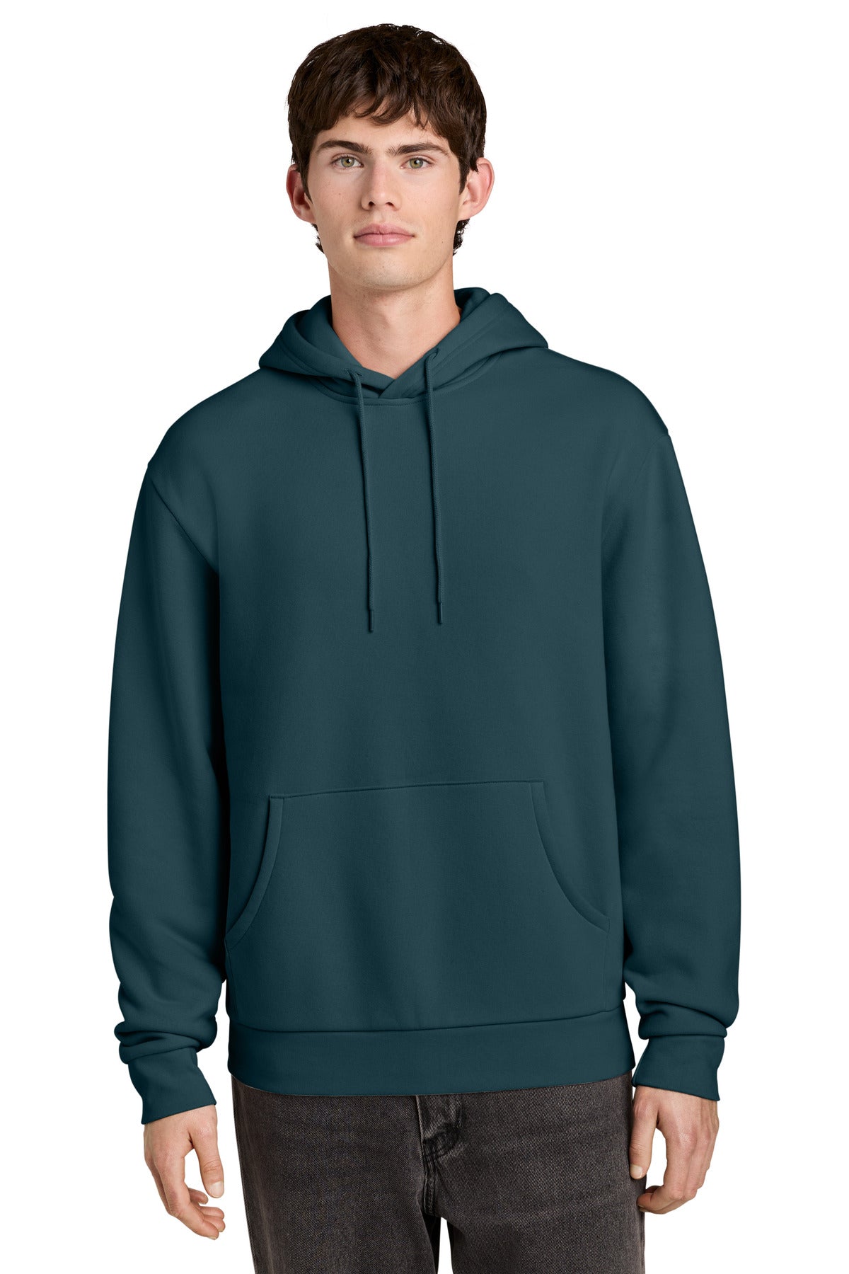 Custom Deep Cyan MelloFleece Hoodie DT6700, personalized by SanCanDo Swag in Argyle, TX