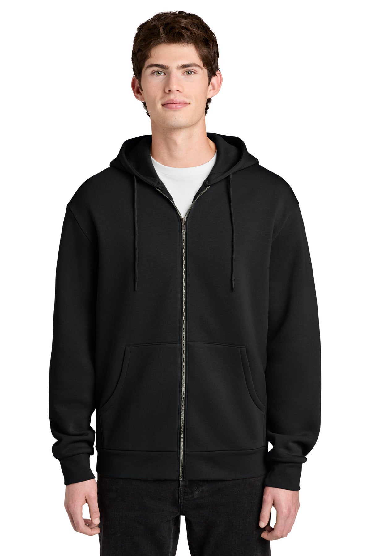 Custom Black MelloFleece Full-Zip Hoodie DT6702, personalized by SanCanDo Swag in Argyle, TX