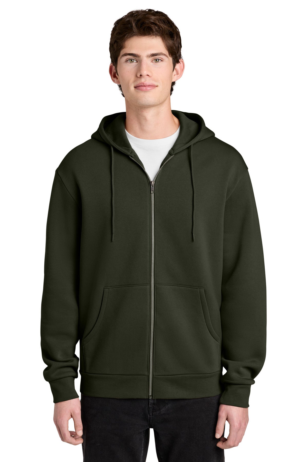 Custom Dark Olive MelloFleece Full-Zip Hoodie DT6702, personalized by SanCanDo Swag in Argyle, TX