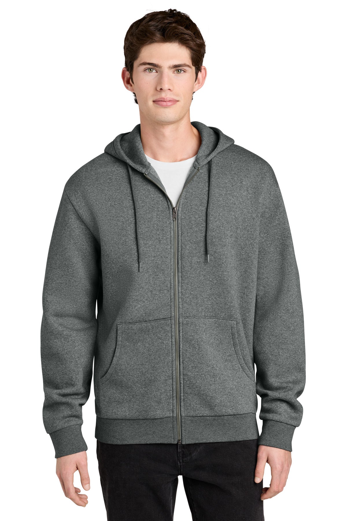 Custom Grey Frost MelloFleece Full-Zip Hoodie DT6702, personalized by SanCanDo Swag in Argyle, TX