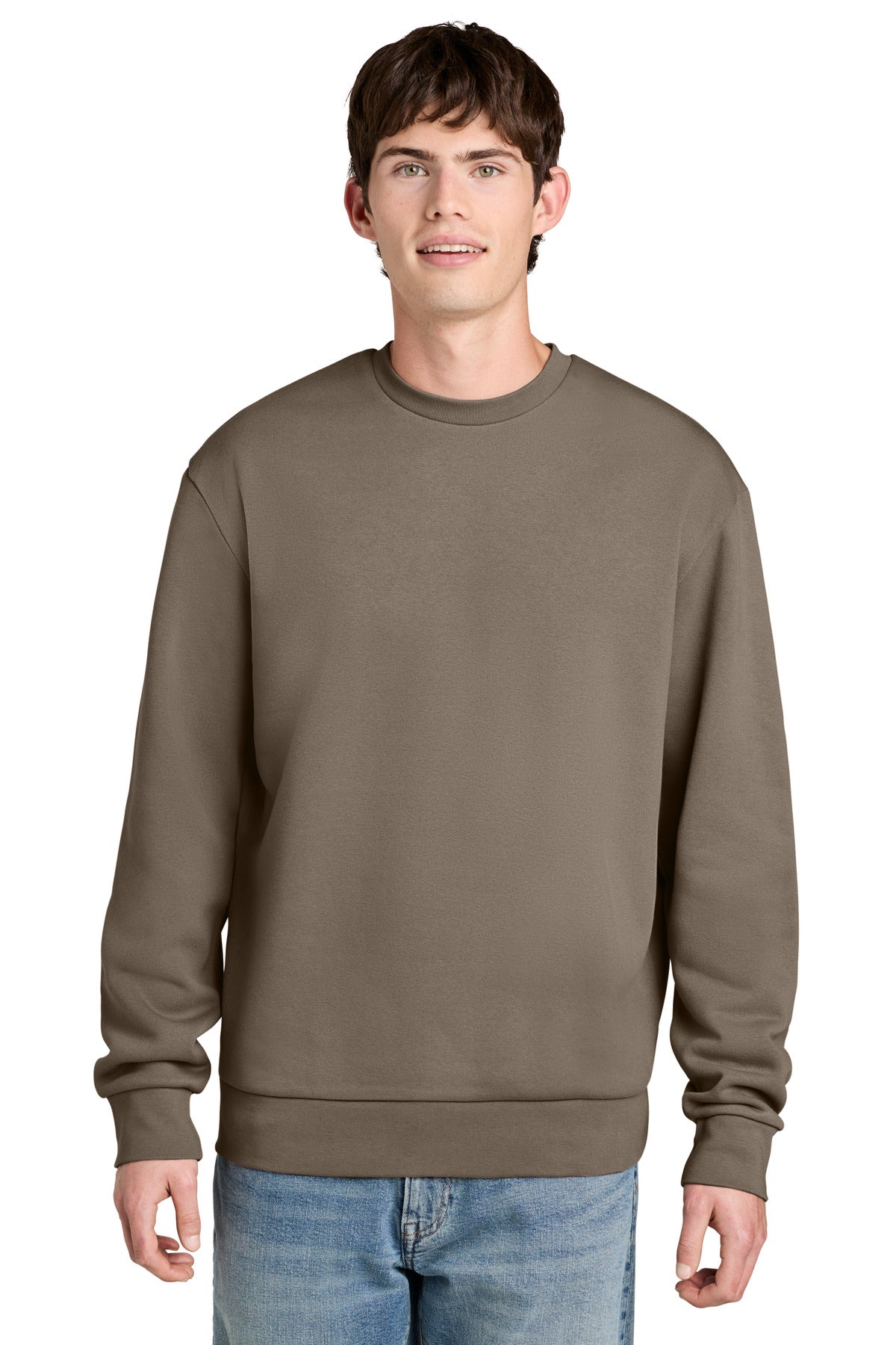 Custom Warm Taupe MelloFleece Crew DT6704, personalized by SanCanDo Swag in Argyle, TX