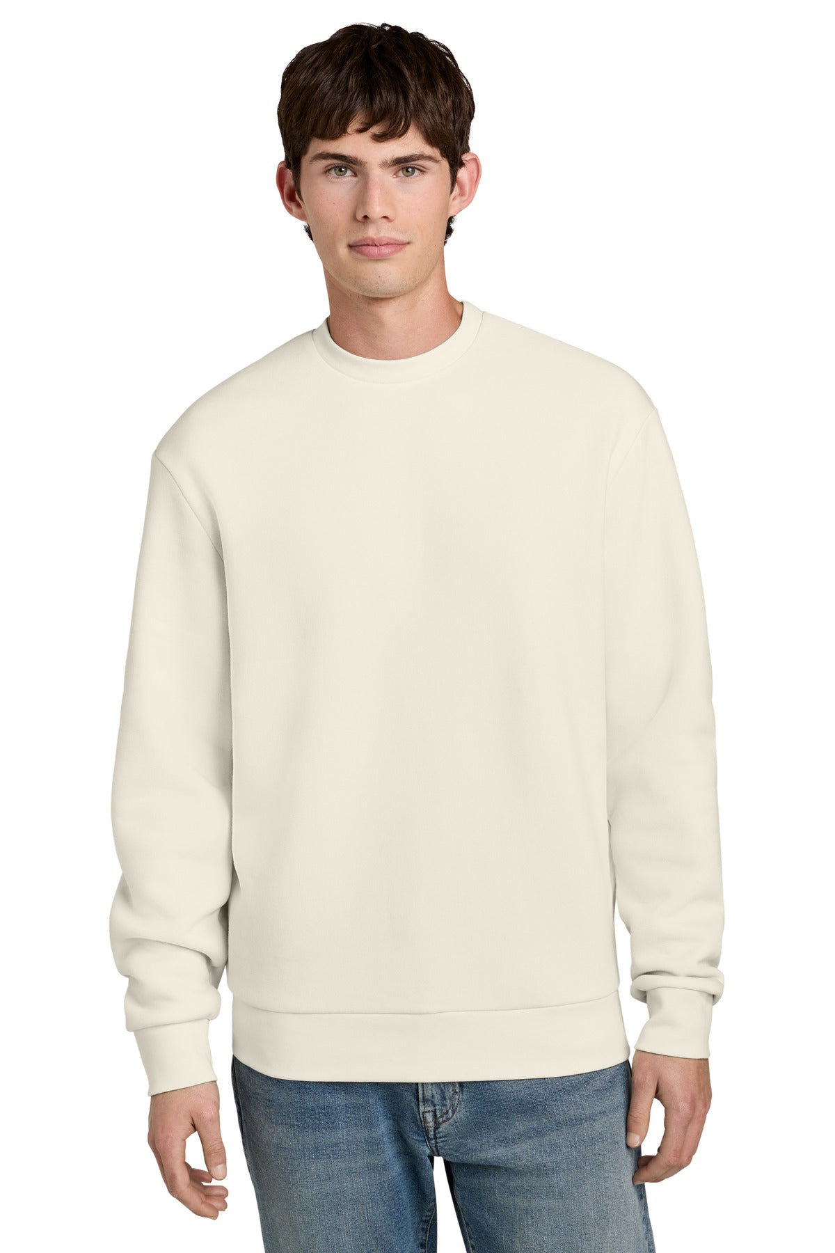 Custom Ivory MelloFleece Crew DT6704, personalized by SanCanDo Swag in Argyle, TX
