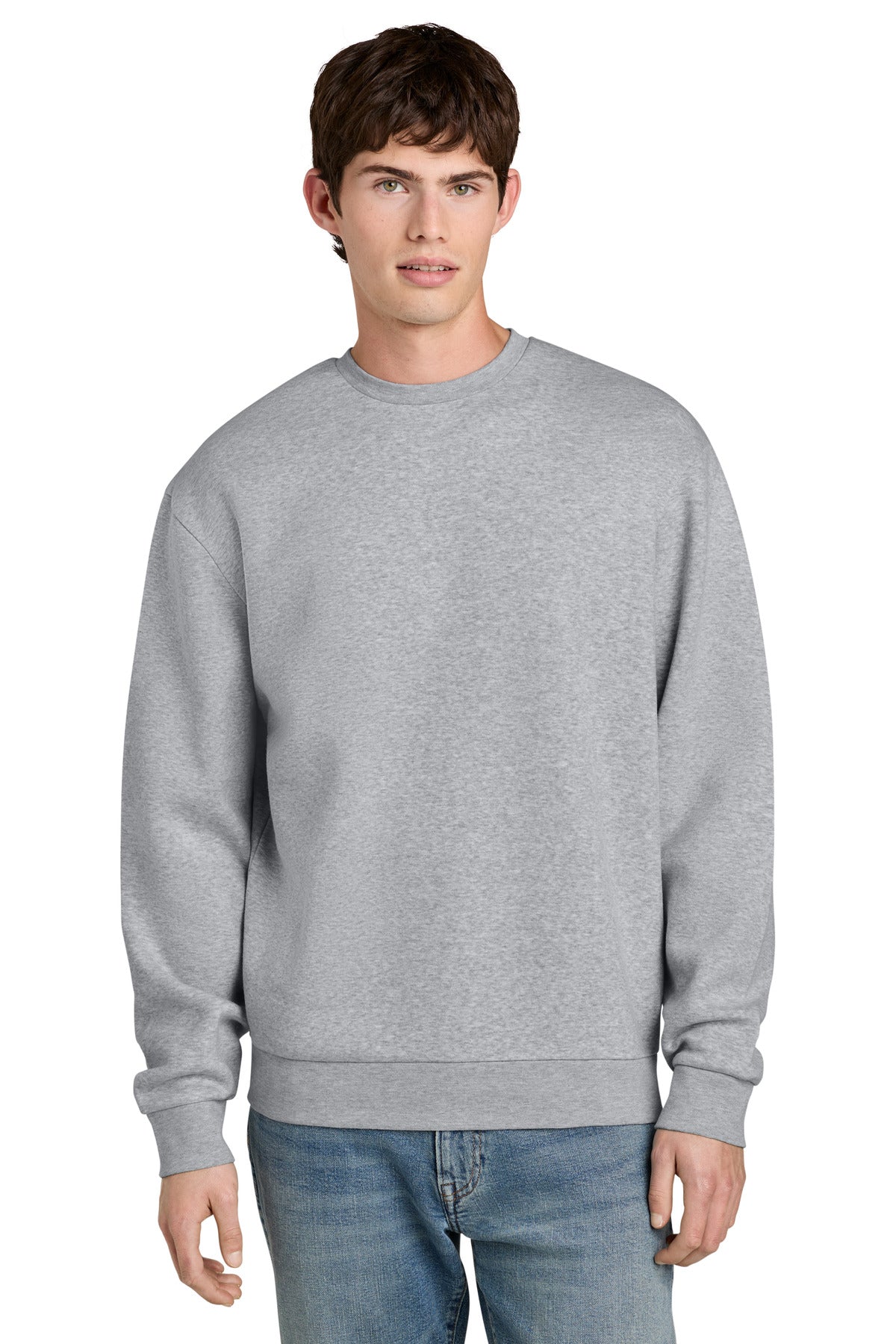 Custom Light Heather Grey MelloFleece Crew DT6704, personalized by SanCanDo Swag in Argyle, TX