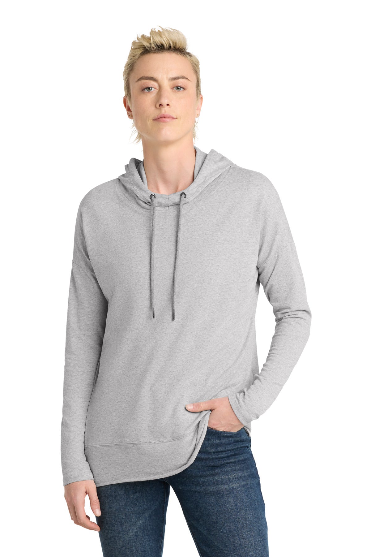 Custom Light Heather Grey Featherweight French Terry Hoodie DT671, personalized by SanCanDo Swag in Argyle, TX