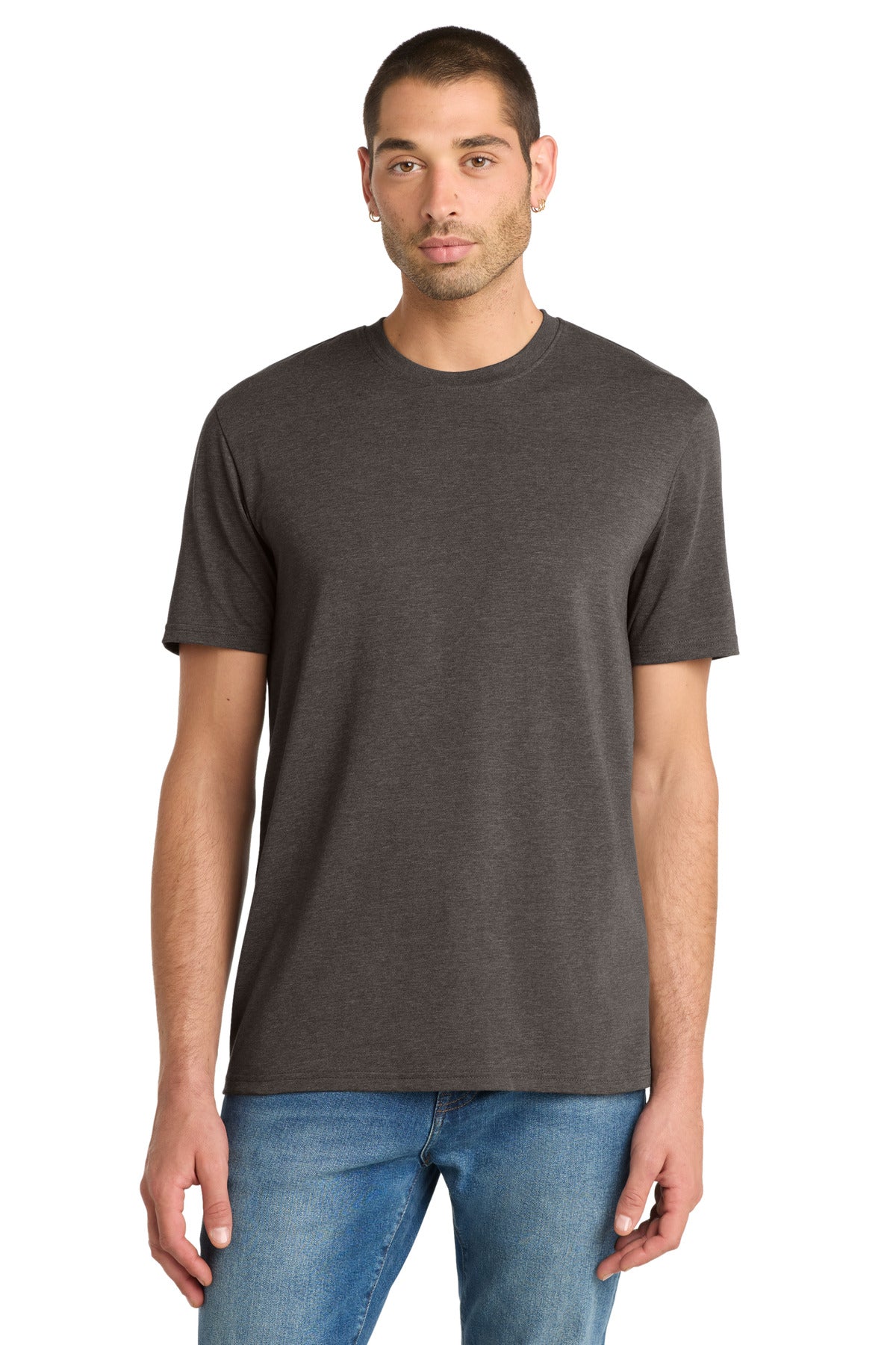 Custom Heathered Charcoal Flex Tee DT7500, personalized by SanCanDo Swag in Argyle, TX