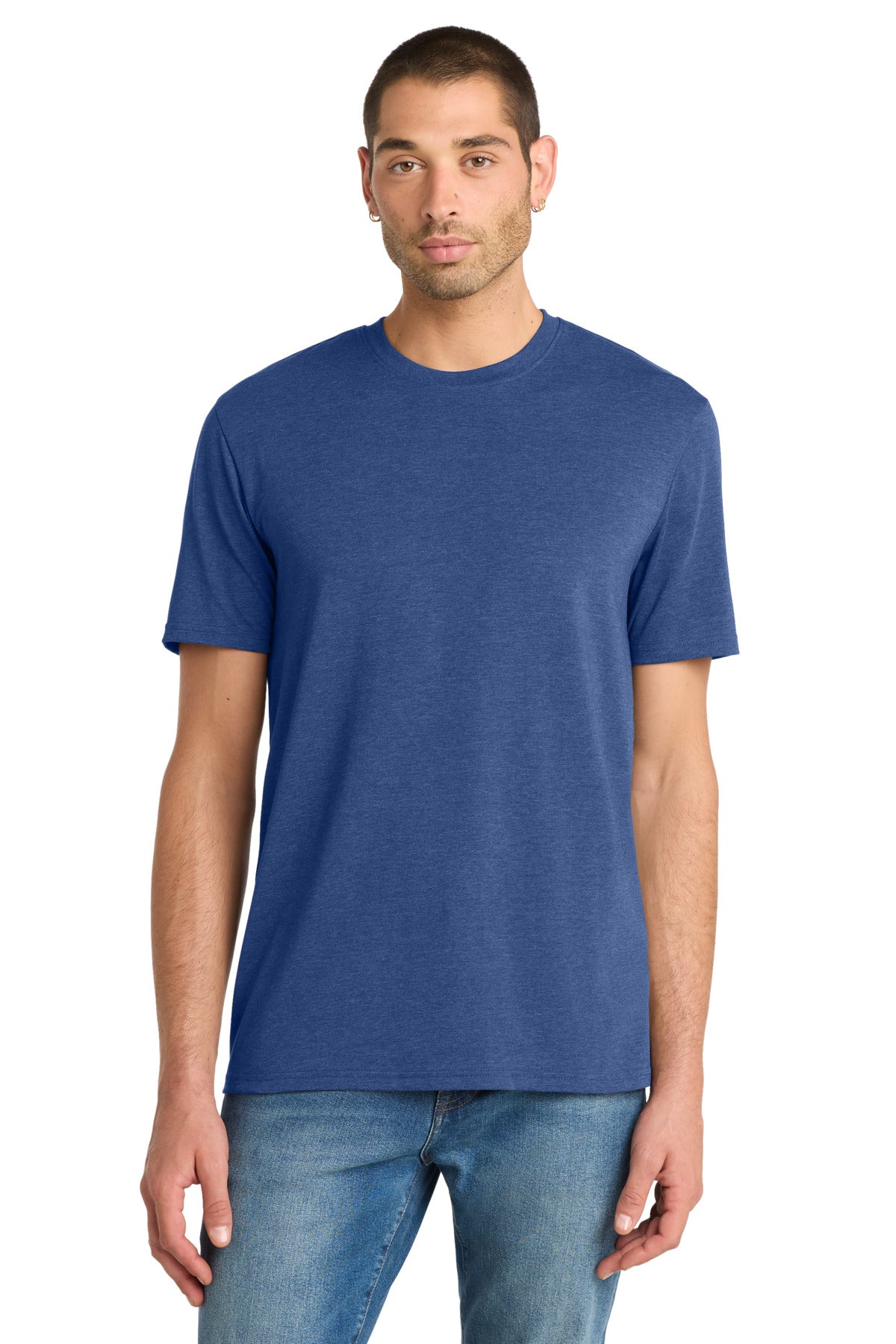 Custom Heathered Deep Royal Flex Tee DT7500, personalized by SanCanDo Swag in Argyle, TX