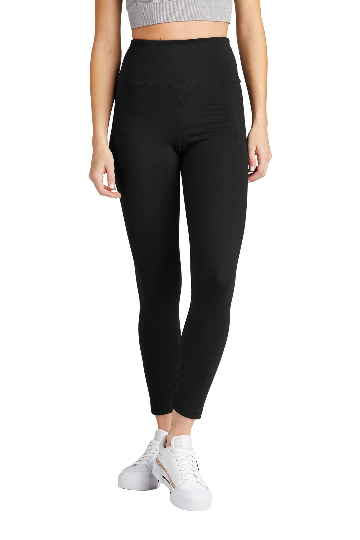 Custom Black Women's Flex High-Waist Legging DT7510, personalized by SanCanDo Swag in Argyle, TX