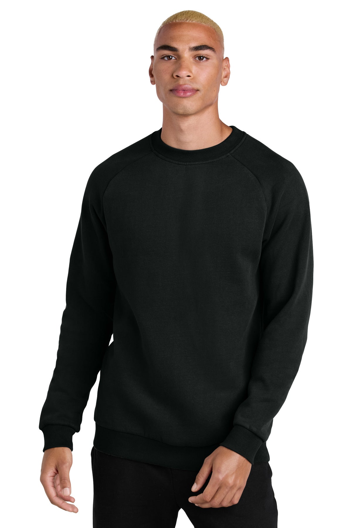 Custom Jet Black Cloud Fleece Crew DT7804, personalized by SanCanDo Swag in Argyle, TX