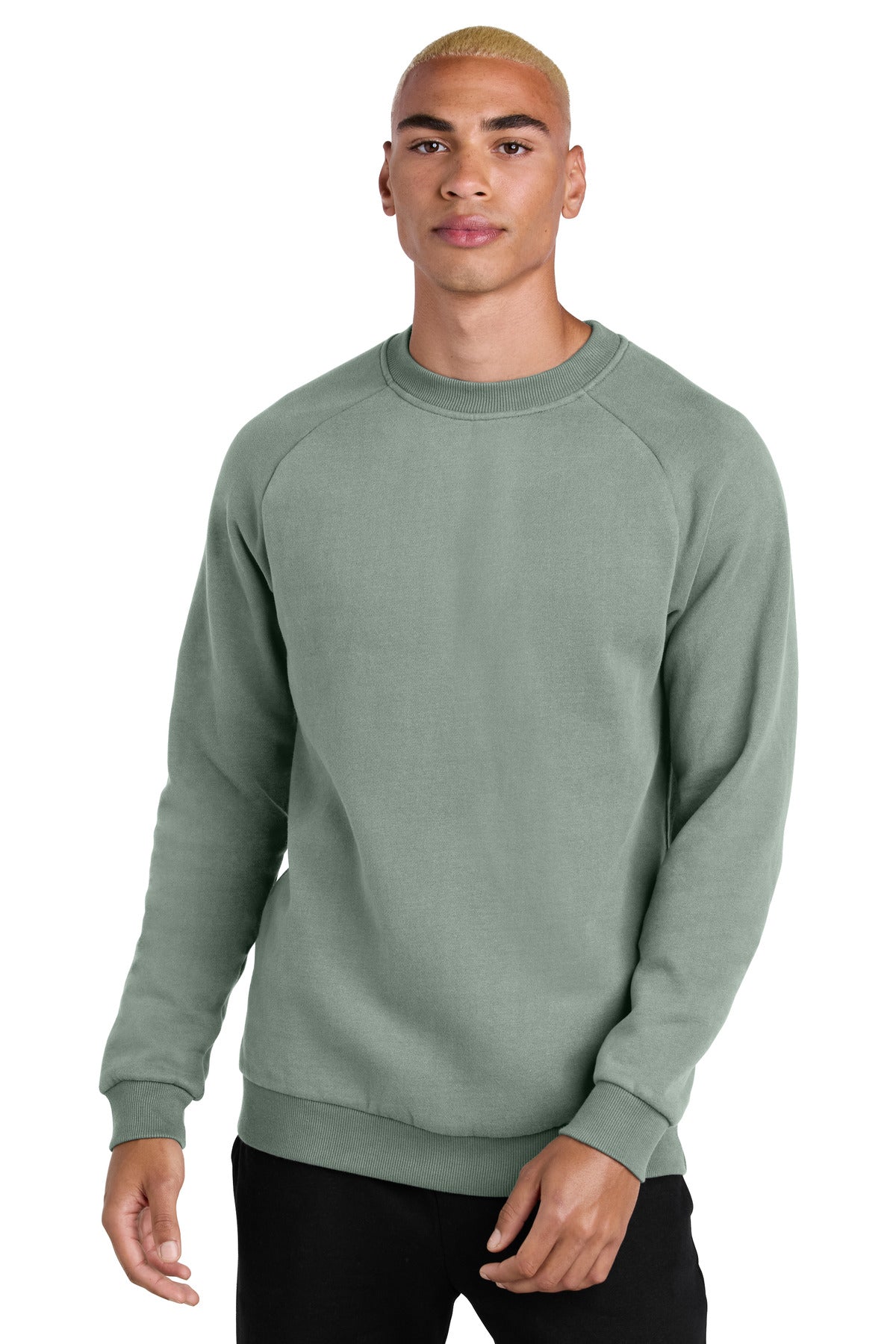 Custom Slate Green Cloud Fleece Crew DT7804, personalized by SanCanDo Swag in Argyle, TX