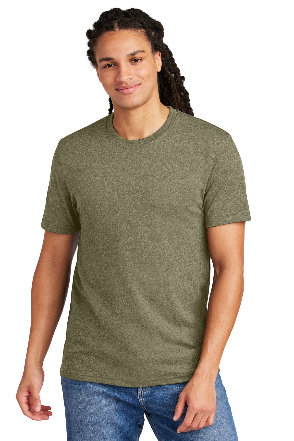 Custom Light Olive Heather Re-Tee DT8000, personalized by SanCanDo Swag in Argyle, TX
