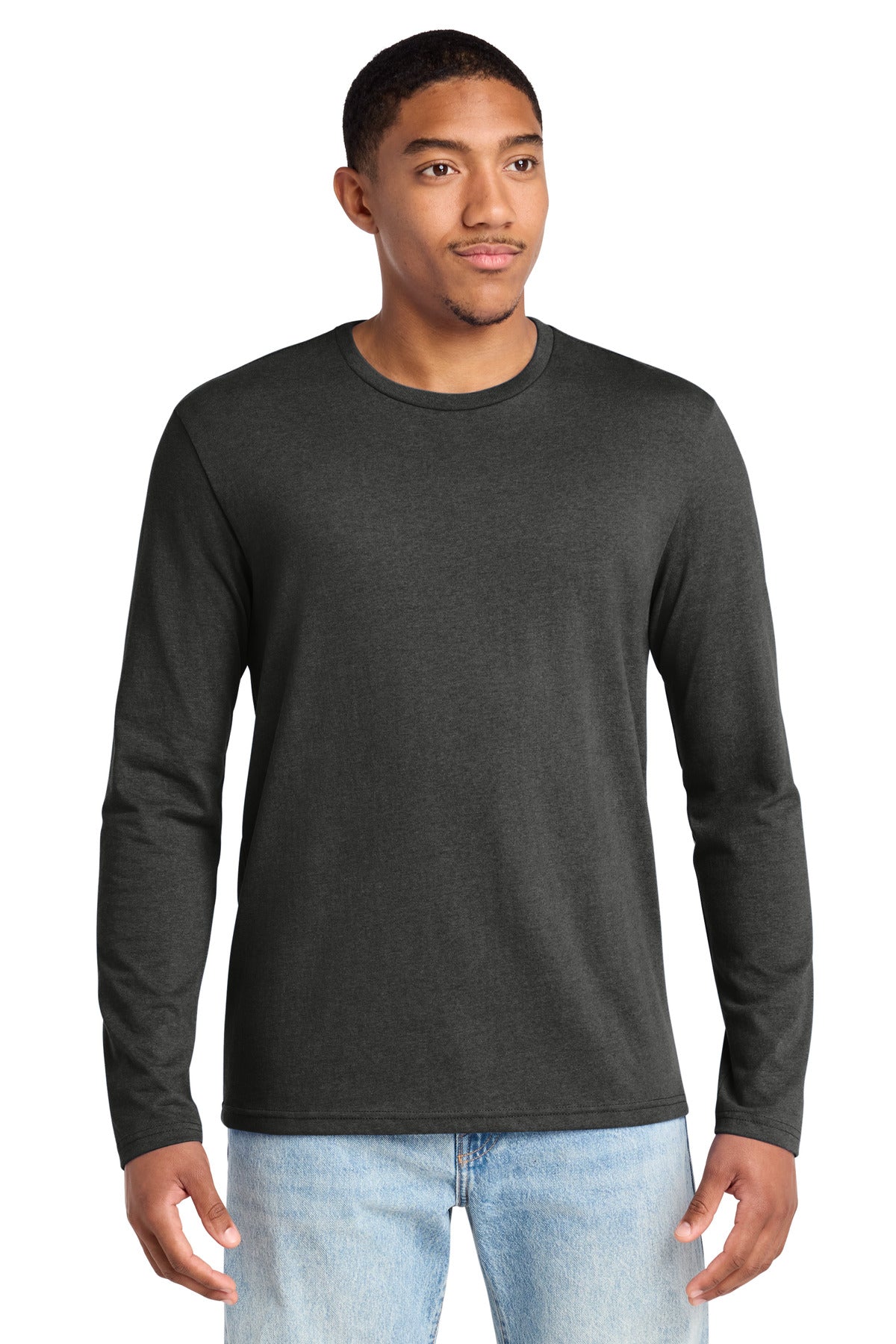 Custom Charcoal Heather Re-Tee Long Sleeve DT8003, personalized by SanCanDo Swag in Argyle, TX